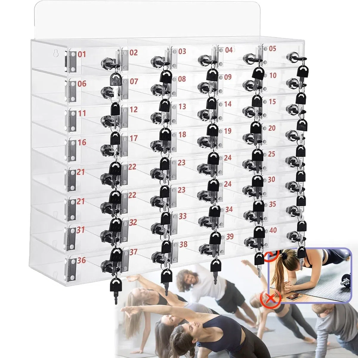 Casillero para teléfono móvil Caja de Almacenamiento para teléfono móvil Soporte acrílico para teléfono móvil Caja de Almacenamiento de Escritorio Armario acrílico para teléfono móvil c
