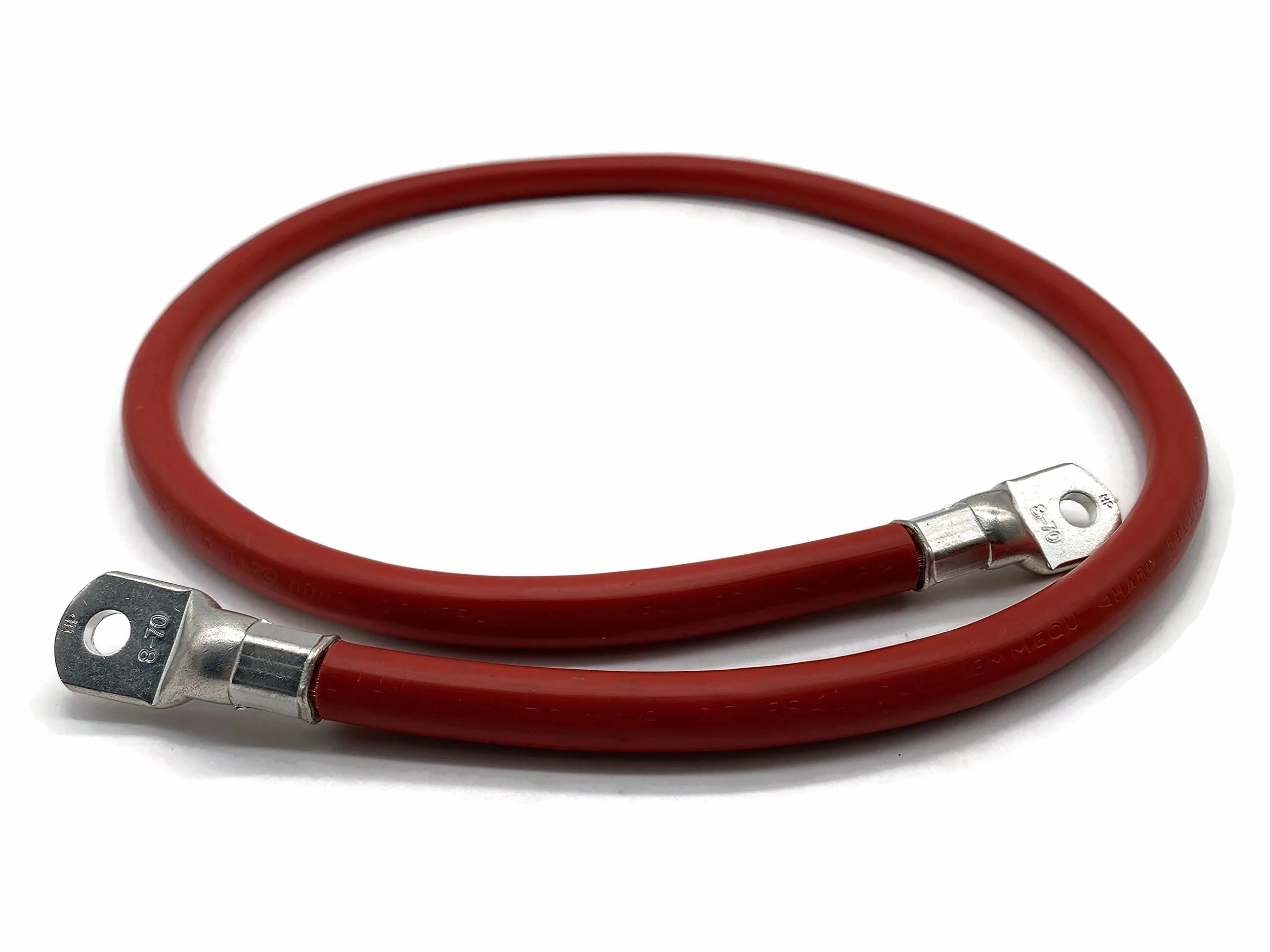 Exoda cavo batteria 70 mm² 100 cm M8 rosso 5645 watt 470A 12V flessibile rame di alta qualità fino a 70 gradi per alimentazione affidabile auto moto e altro