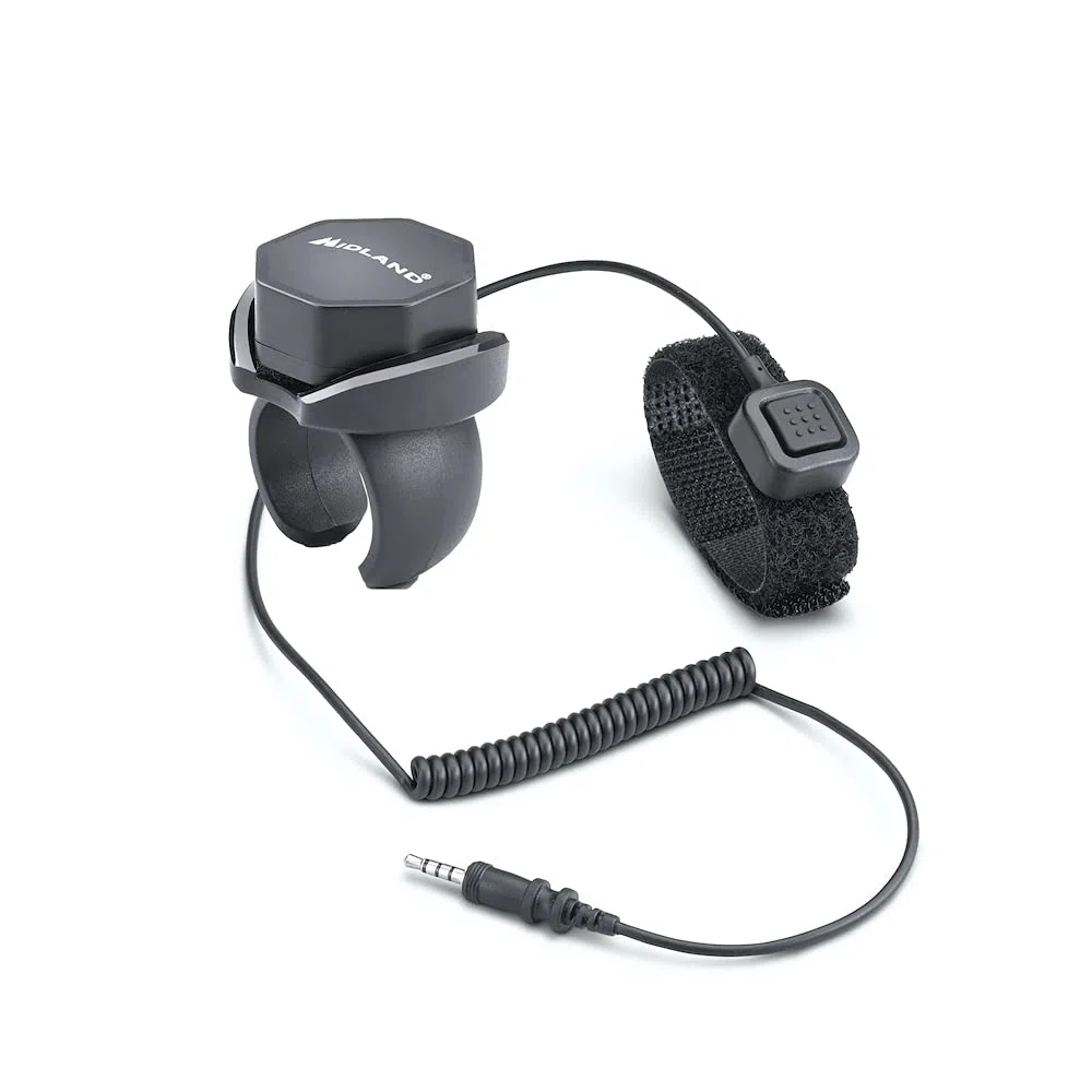 Midland - Pulsante Bluetooth Auto Low Energy con PTT Dual, Kit Vivavoce Bluetooth per Comunicazioni Sicure a Mani Libere - Accessori Auto, Camion, Camper, Fuoristrada - Compatibile con App CBTALK