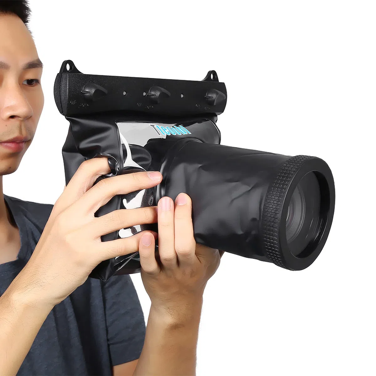 Akozon Custodia Subacquea Impermeabile HD in PVC per Fotocamera SLR DSLR