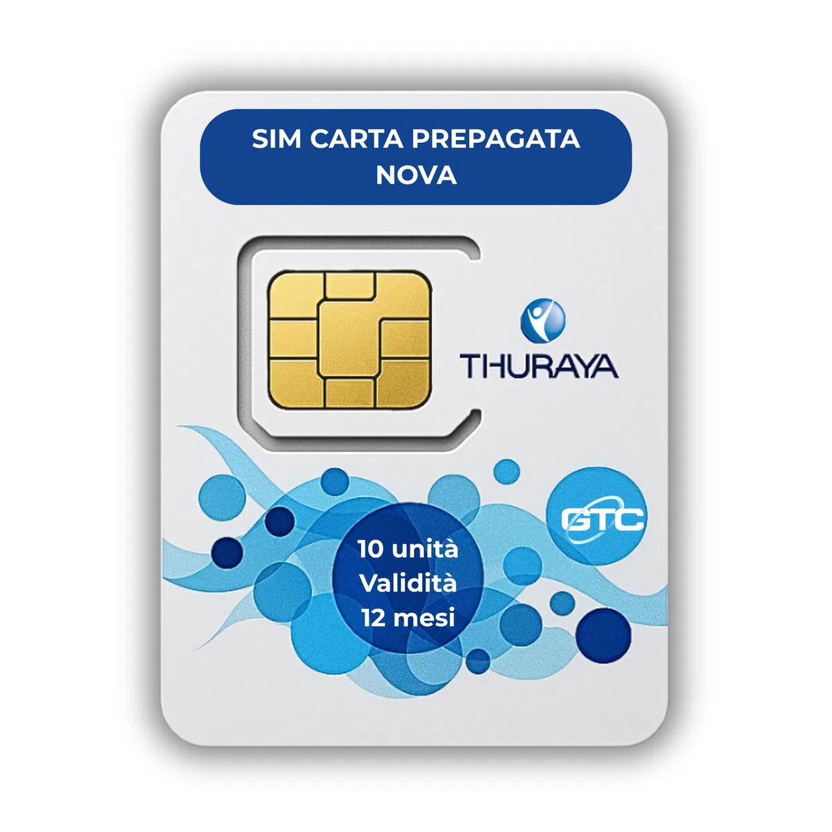 OSAT Thuraya Telefono Satellitare | Scheda SIM NOVA con 10 Unità | Servizio Satellitare Prepagato | Connessione Affidabile per Aree Remote | Compatibile con Dispositivi Thuraya
