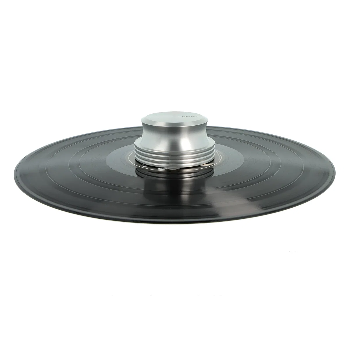 _blank #021si Stabilizzatore HiFi | Peso del disco in vinile 425g | Alluminio fresato CNC | Anodizzato argento | Massimizza la qualità del suono e riduce le vibrazioni