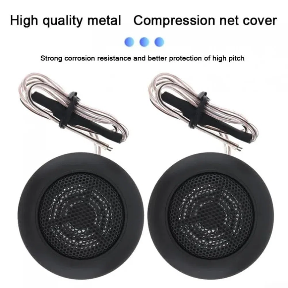 Tweeter a cupola per auto, 120 W, 4 Ohm, altoparlanti audio ad alta frequenza, sistema audio per auto, colore nero, confezione da 2