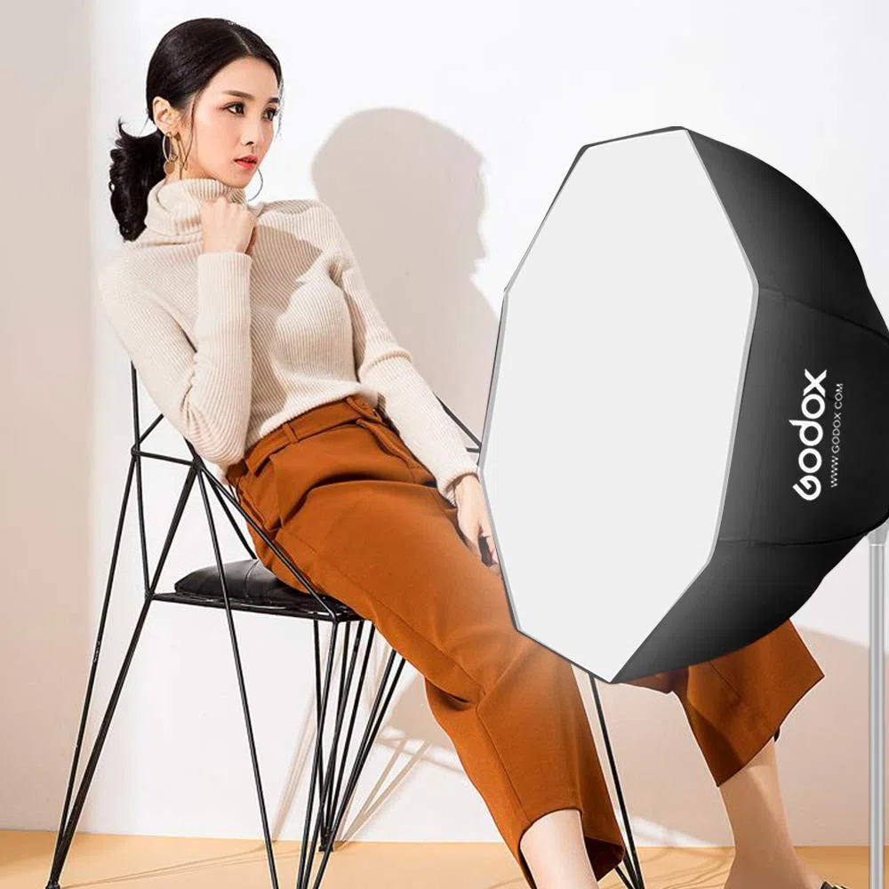 GODOX 120 cm / 47.2in Portatile Softbox Ottagonale Ombrello Riflettore per Studio Photography Speedlite Flash