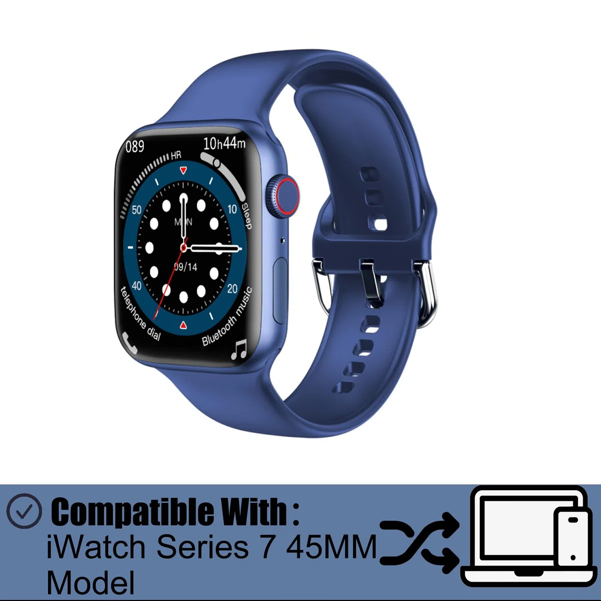 A2552 - Batteria di ricambio compatibile con Apple Watch Series 7 e 8 da 45 mm GPS/GPS + Cellular Version per A2477/A2478/A2774/A2775/A2858, con kit di attrezzi di riparazione