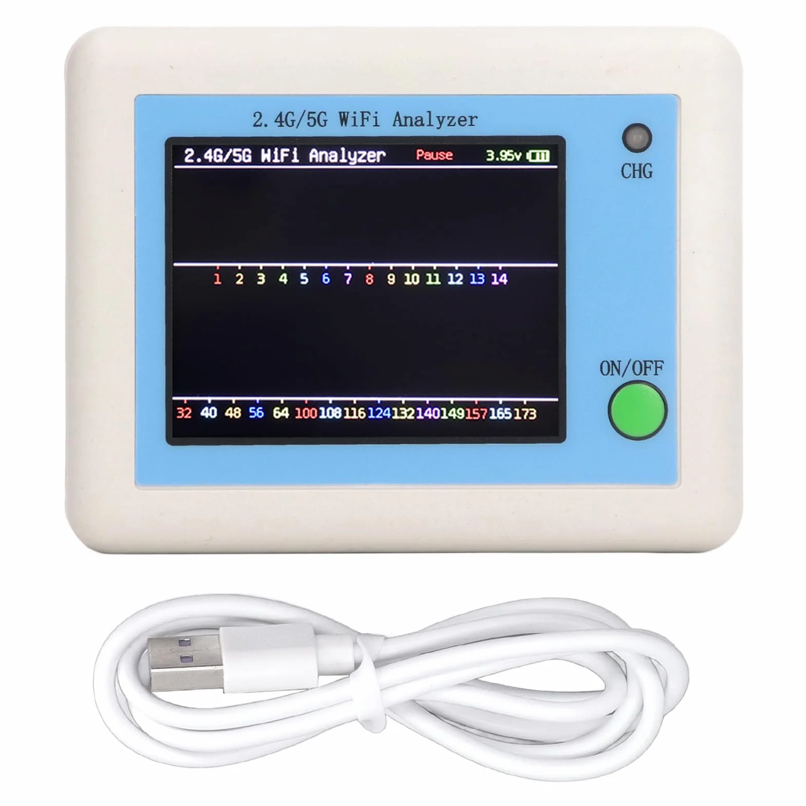 Analizzatore di segnale WIFI, 2.4G/5G Analizzatore Wifi Analizzatore di Spettro Wi-Fi, scanner di segnale WIFI Analizzatore di Rete Analizzatore di Segnale Wifi per casa e ufficio