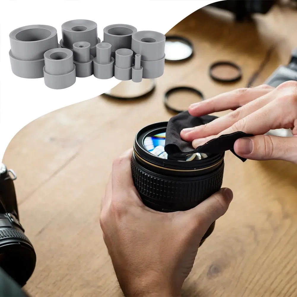 Set di Strumento Riparazione Obiettivo, Kit Strumenti per la Obiettivo della Fotocamera DSLR Anello dell'Obiettivo Accessorio Rimozione Gomma Obiettivi 8-83mm Accessori Universale Apertura 9 Pezzi