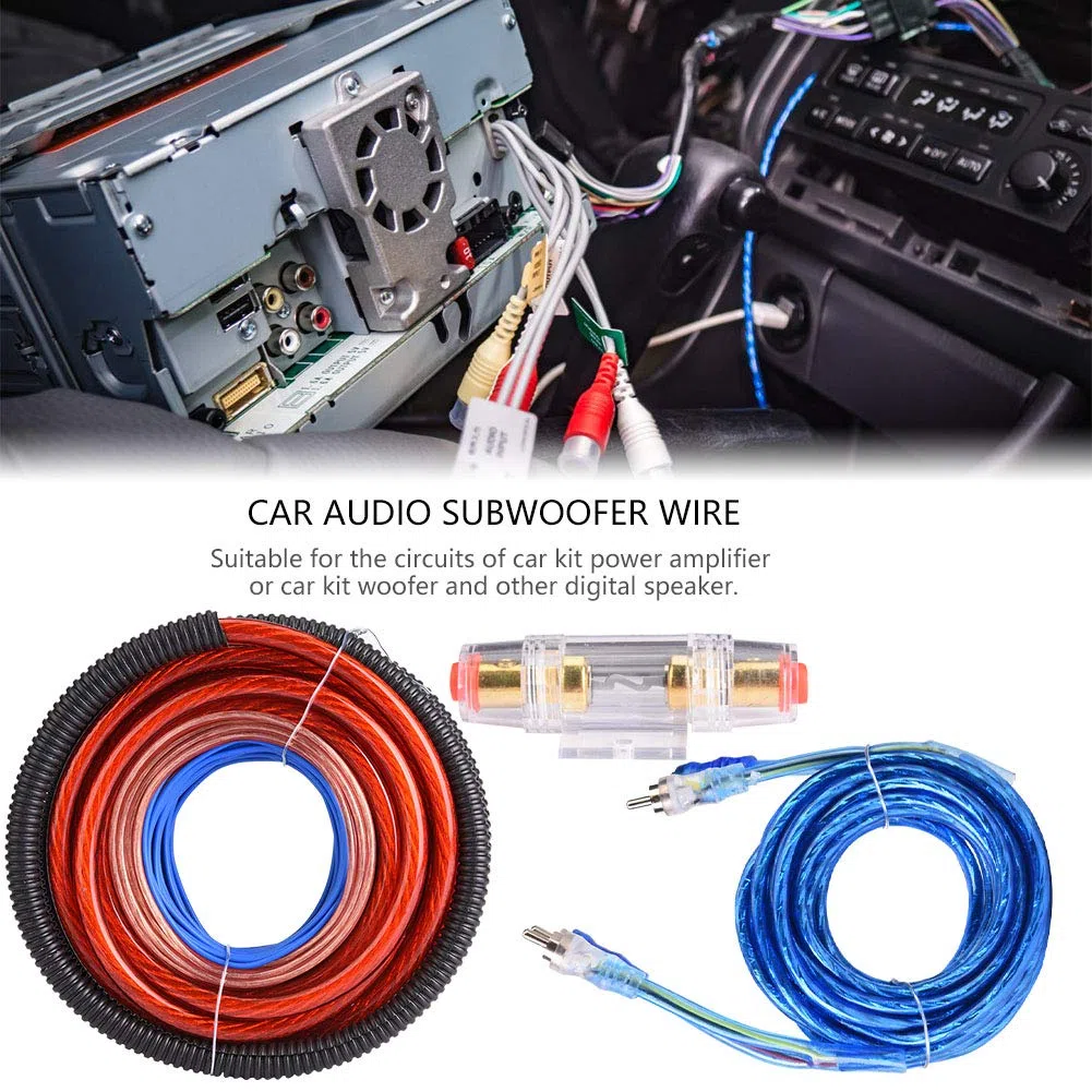 Cavo Subwoofer Audio per Auto, Car Cable 4 Guage 2800W Amplifier Speaker Installation Kit Cavi