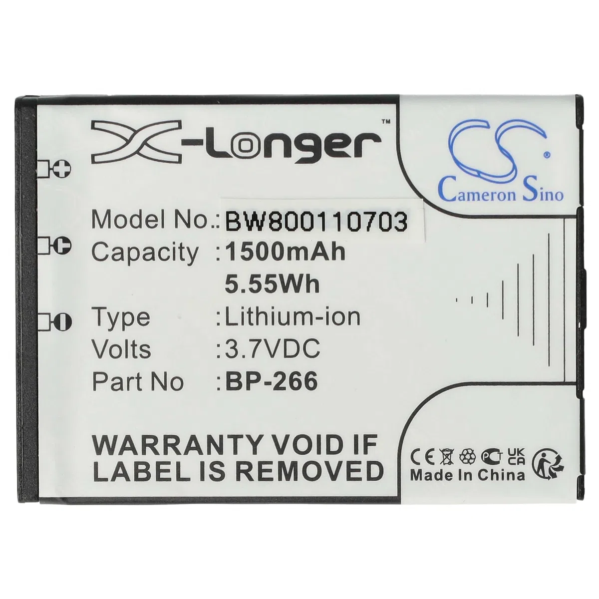 vhbw batteria sostituisce Icom BP-266 per radio (1500mAh, 3,7V, Li-Ion)