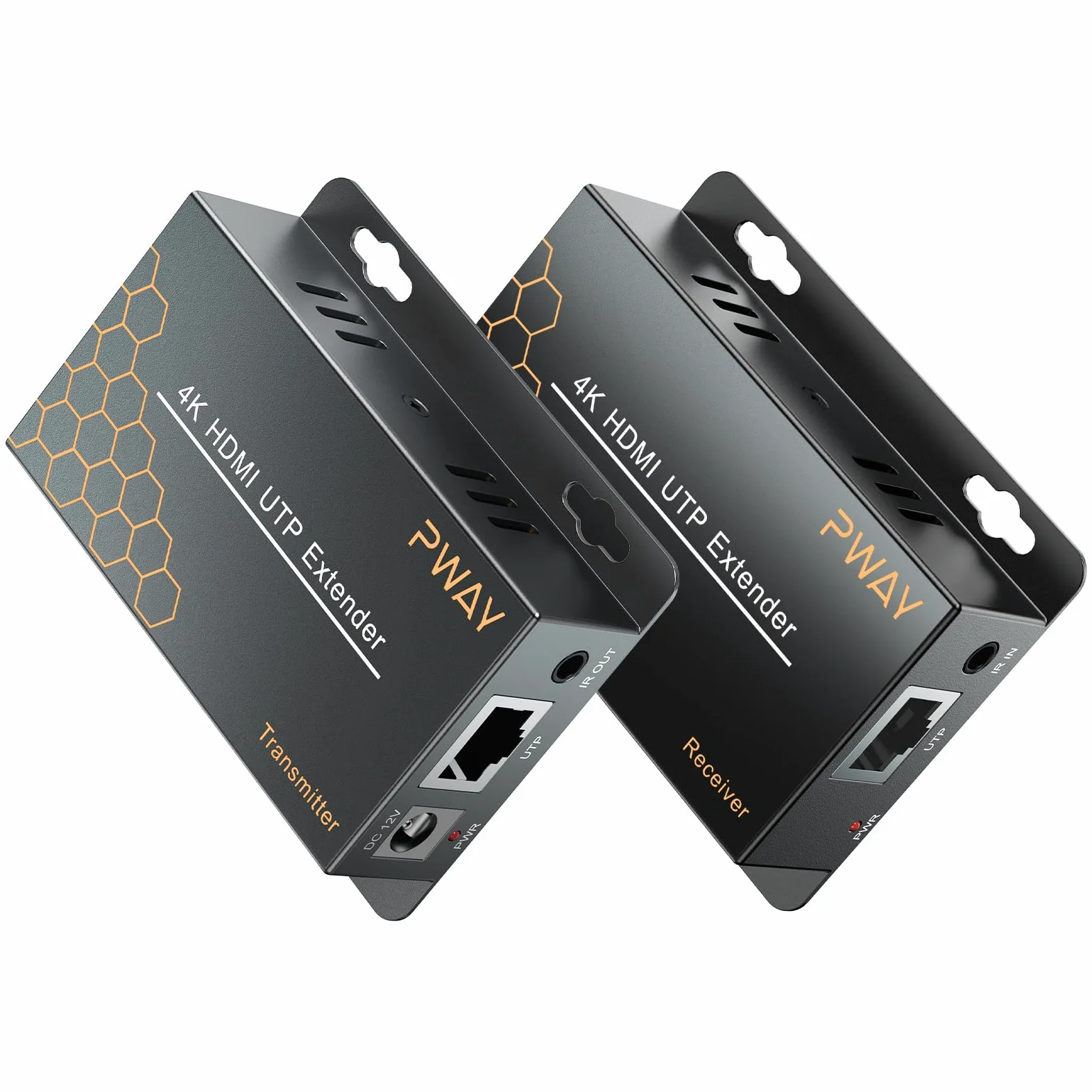 HDMI Extender 4K@30Hz 40m Over Cat5e/6/7 Ethernet Trasmettitore HDMI Ricevitore Supportocon Loop Out, IR, Plug & Play, Compatibile con PC TV Monitor Proiettore PS4 PS5 Xbox (4K@30HZ)