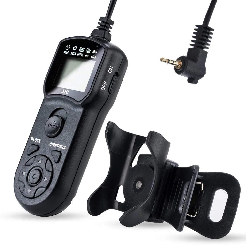 JJC Telecomando Intervallometro Scatto Remoto LCD Timer con Treppiedi Morsetto per Canon EOS R50V R100 R6 R6II R7 R8 R RP R10 800D 750D 700D 650D 200D 100D 1200D 1100D 80D G1X G3X Sostituzione RS-60E3
