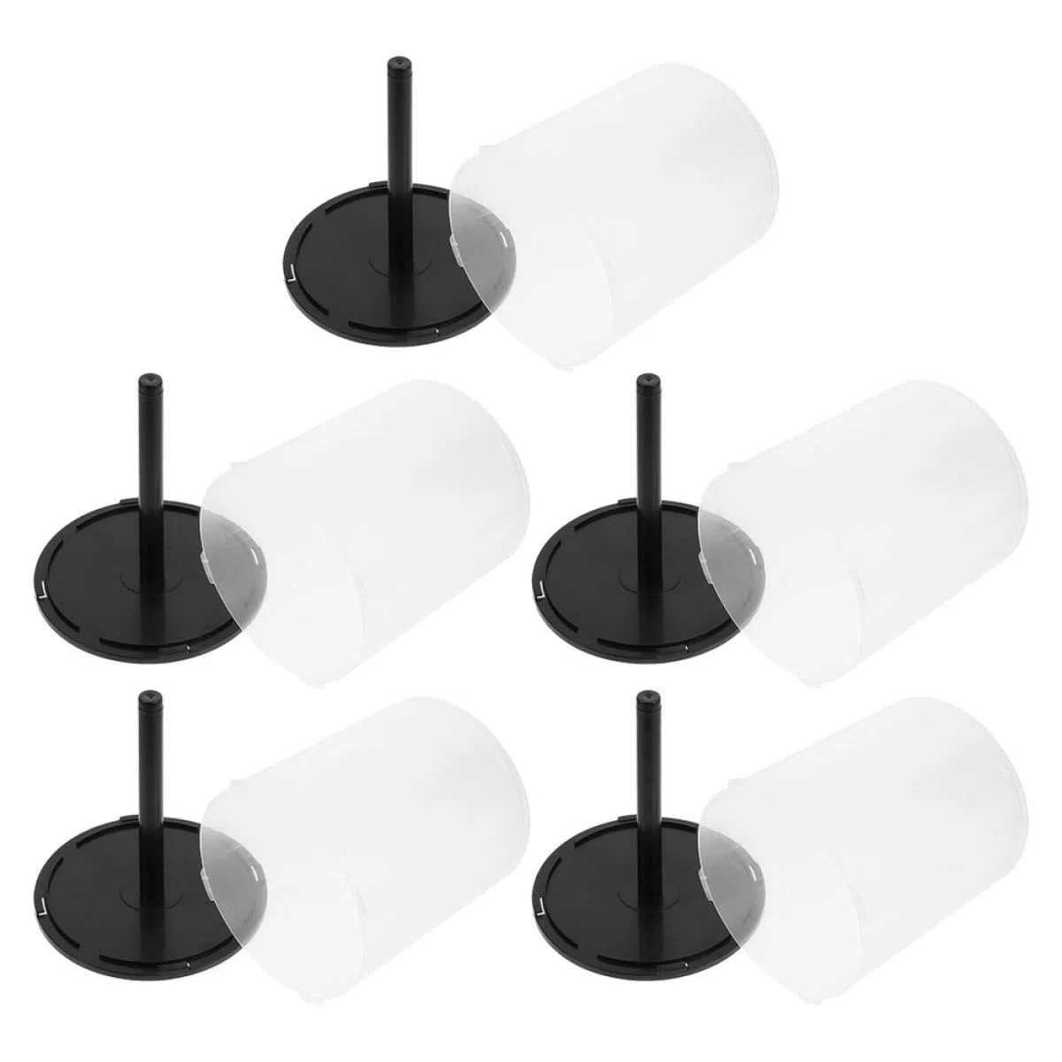 Didiseaon Contenitori per Dvd in Plastica Pp 5 Pezzi Capacità 100 Dischi Design Trasparente Minimalista per Organizzazione CD in Ufficio e Casa
