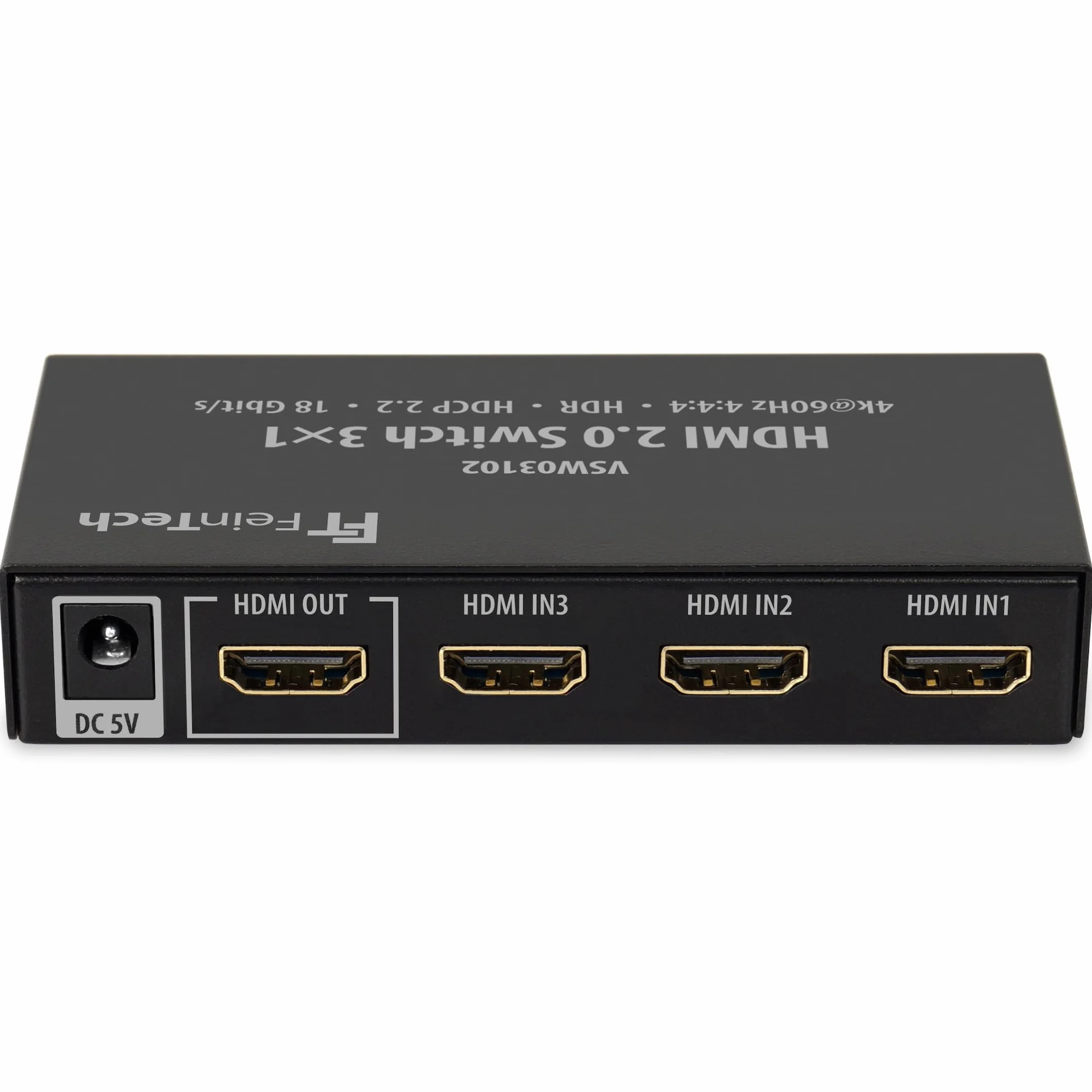 FeinTech VSW03102 HDMI Switch 3 In 1 Out | 4K 60Hz | Auto-Switching