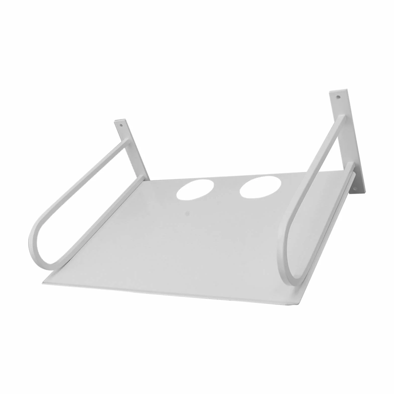 Syrisora ​​Mensola per Proiettore a Parete Mensola per Proiettore Galleggiante in Alluminio per Router TV Box Lettore Dvd Cable Box (Bianco)