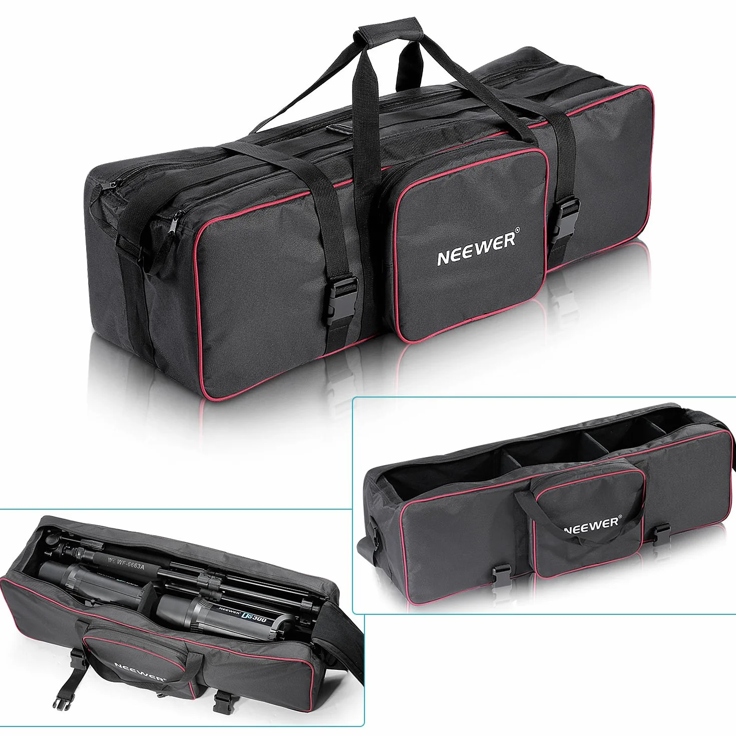 Neewer - Borsa grande per trasporto materiale di illuminazione per studio fotografico