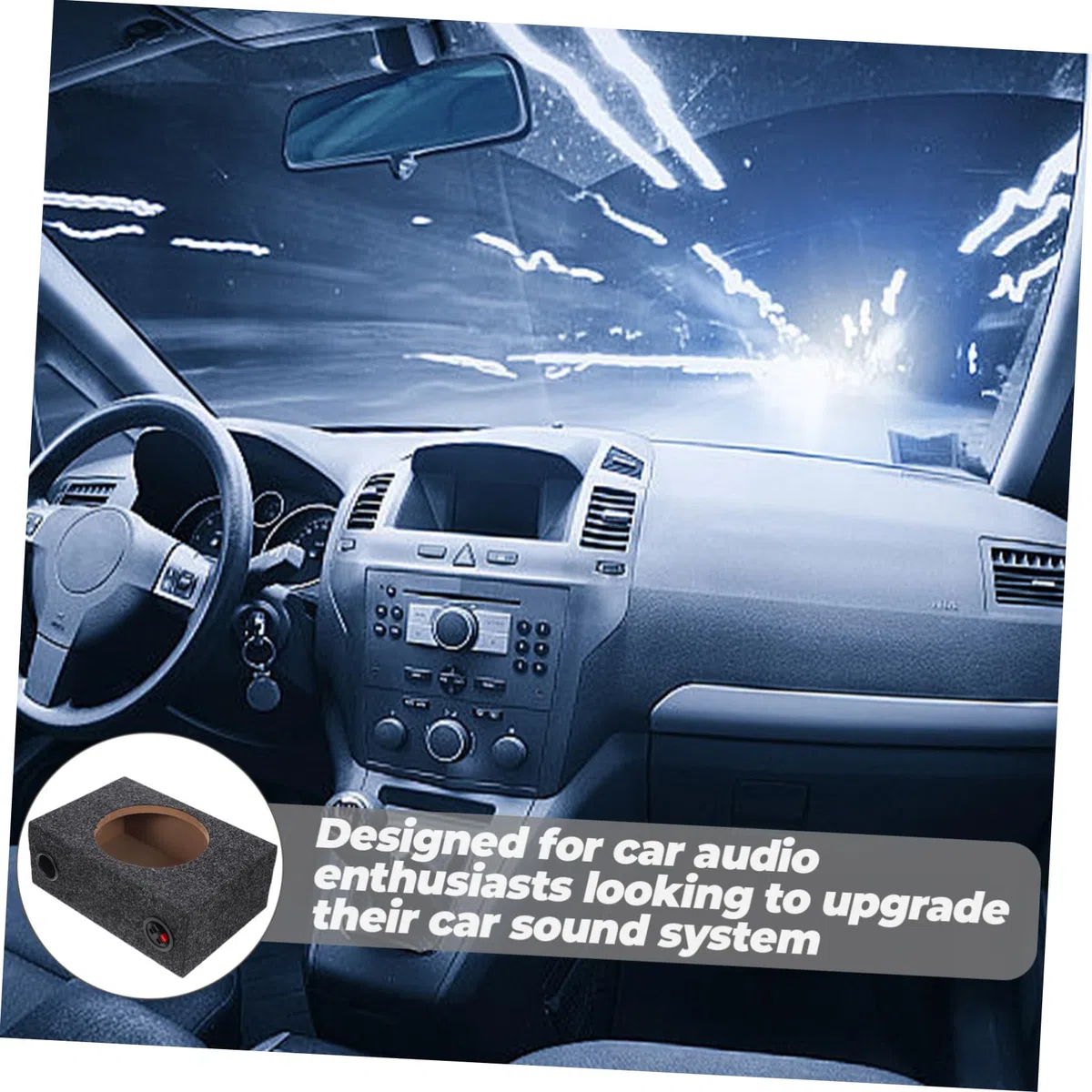 Anneome Cassa Altoparlante Per Auto 8 Pollici, Box Subwoofer in Legno Abs Cabinet Per Altoparlanti Audio, Contenitore Audio Fai Da Te Resistente, Design Compatto Per Veicoli e Camion