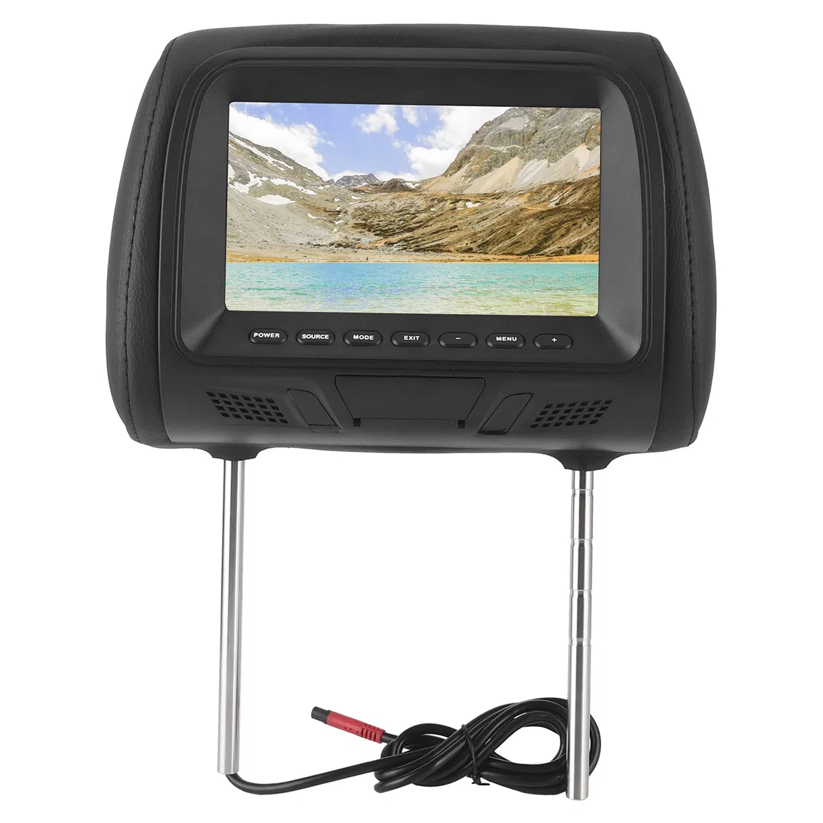 Sedile Posteriore per Auto Monitor per Lettore Multimediale MP5 Poggiatesta MP5 Display LCD Supporto da 7 Pollici Amplificatore USB Video per Poggiatesta del Veicolo Video per