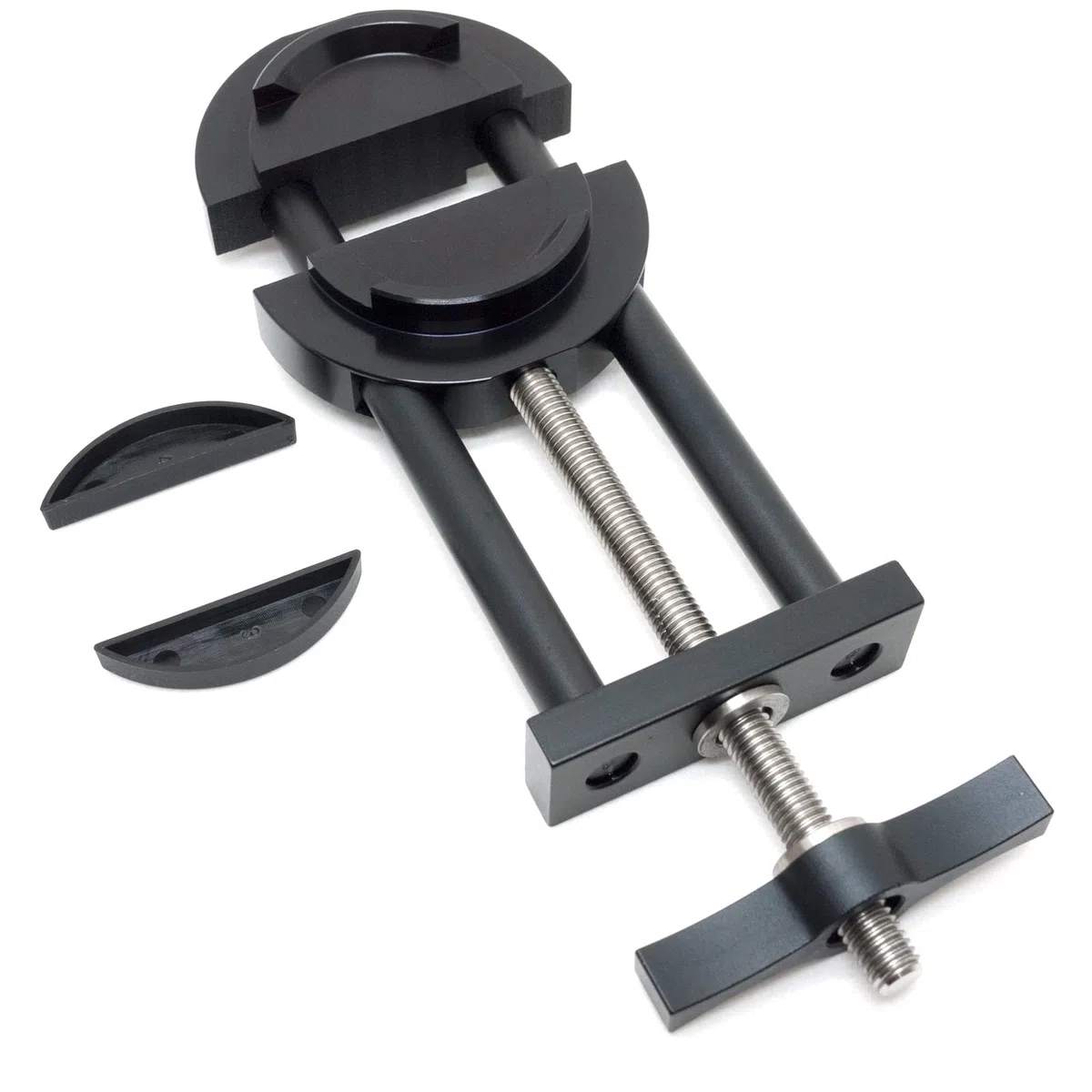 attrezzo con morsa in acciaio per la riparazione di obiettivi e anelli di raccordo da 27 mm a 130 mm