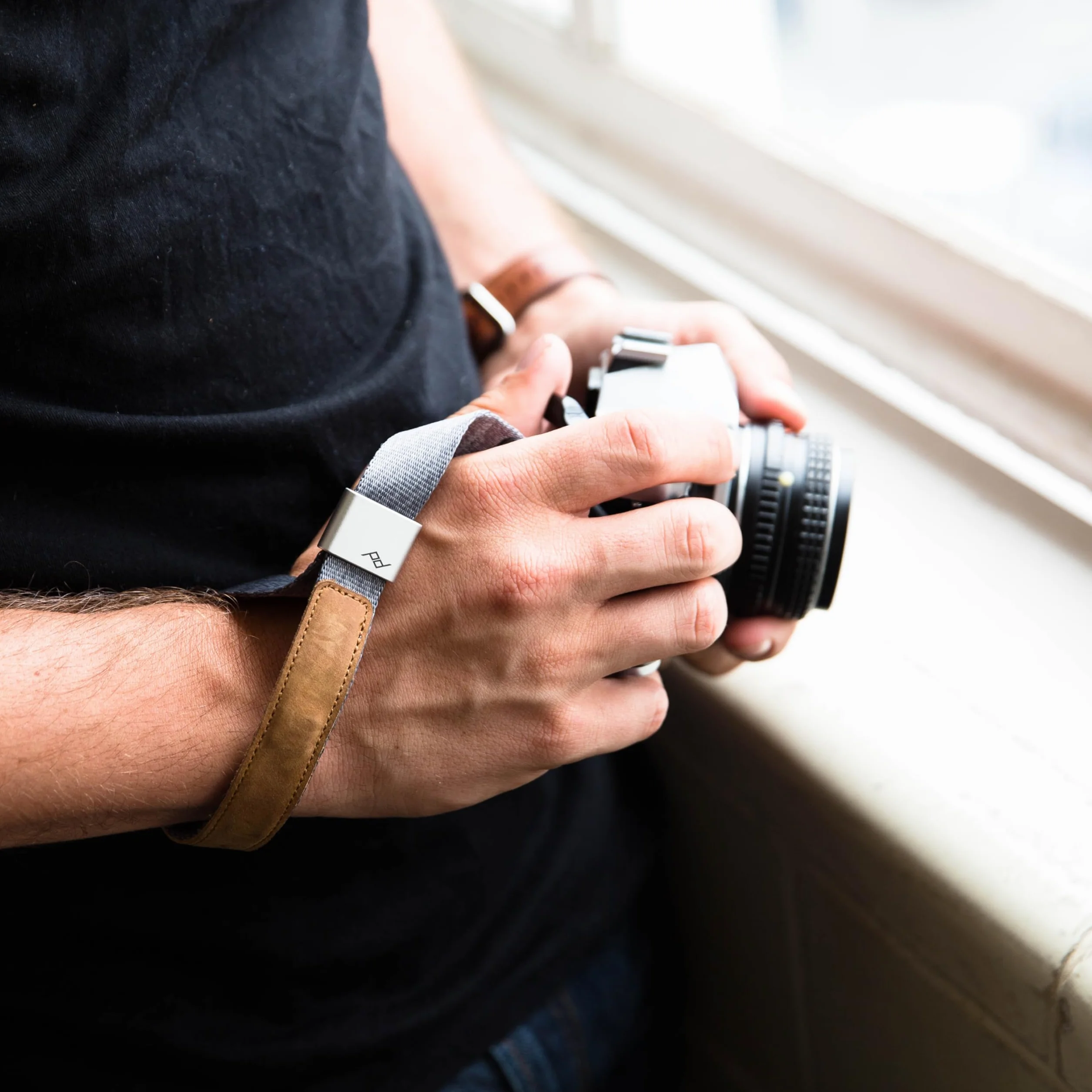 Peak Design CF-AS-3 Tracolla per fotocamera, Alluminio, Pelle, Nylon, Grigio