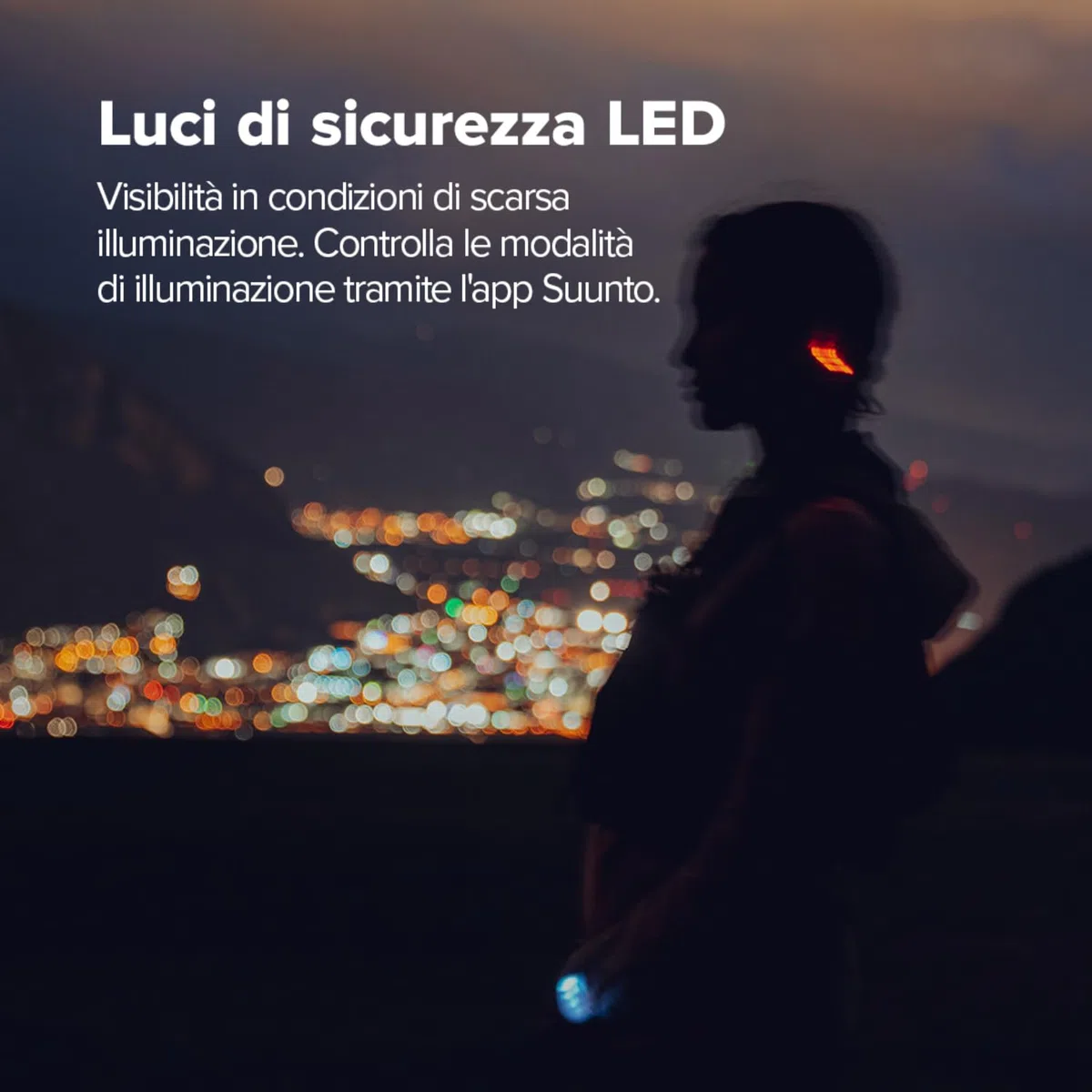 SUUNTO Wing 2 Cuffie Open-Ear, Cuffie Bluetooth a Conduzione Ossea, Impermeabili IP66 (Resistenti al Sudore), Luci di Sicurezza Intelligenti, Feedback Vocale, 12H di Autonomia + Powerbank da 24H