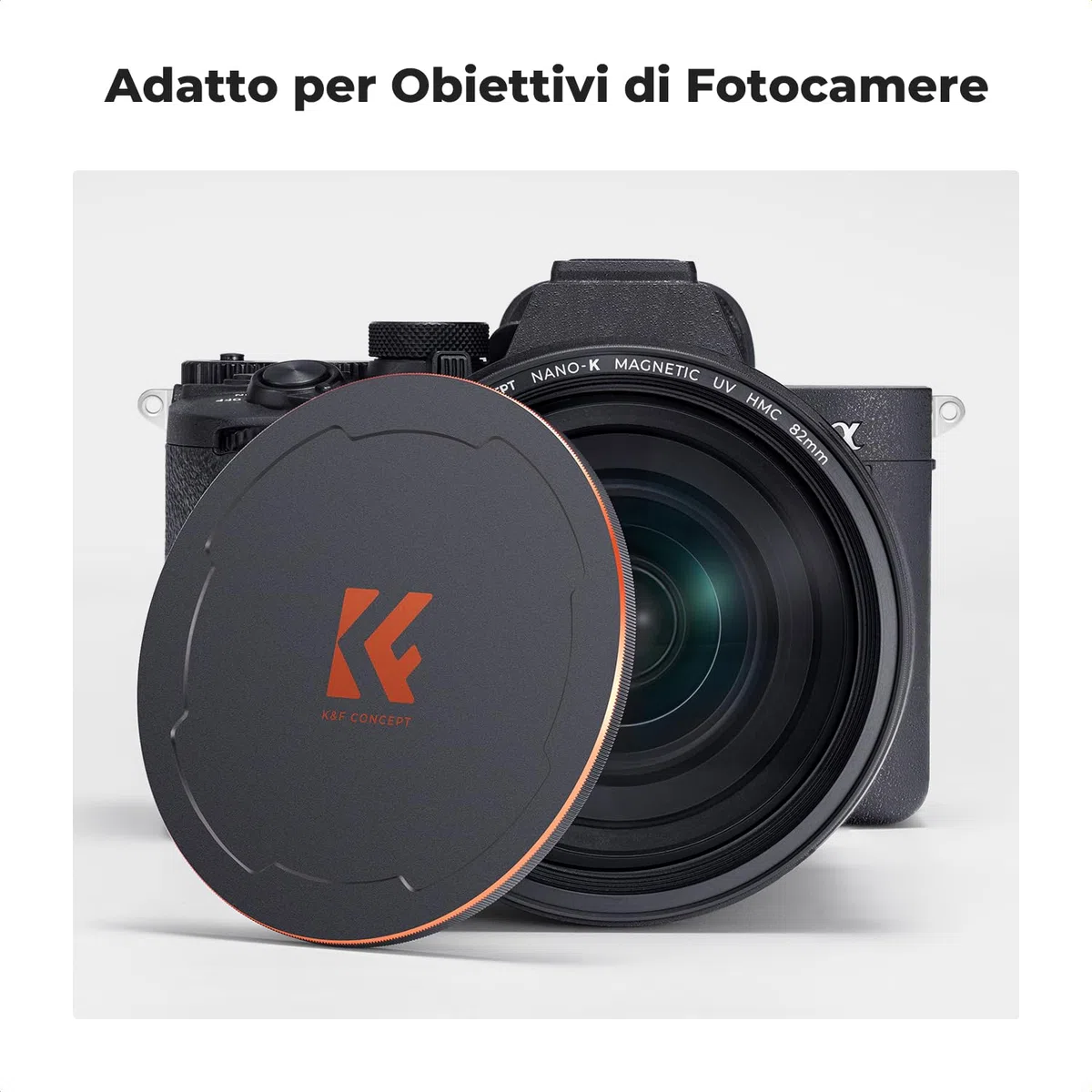 K&F CONCEPT 2 in 1 Tappo Magnetico compatibile con Obiettivi e Filtro da 82 mm