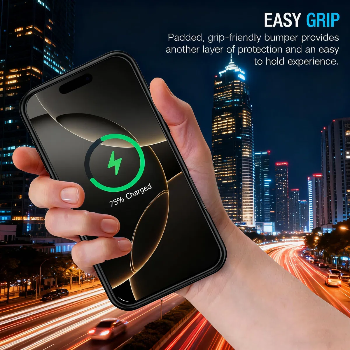 Custodia con batteria per iPhone Air, batteria portatile ricaricabile da 10000 mAh migliorata - Cover con caricatore esteso con ricarica wireless integrata - Banca di alimentazione