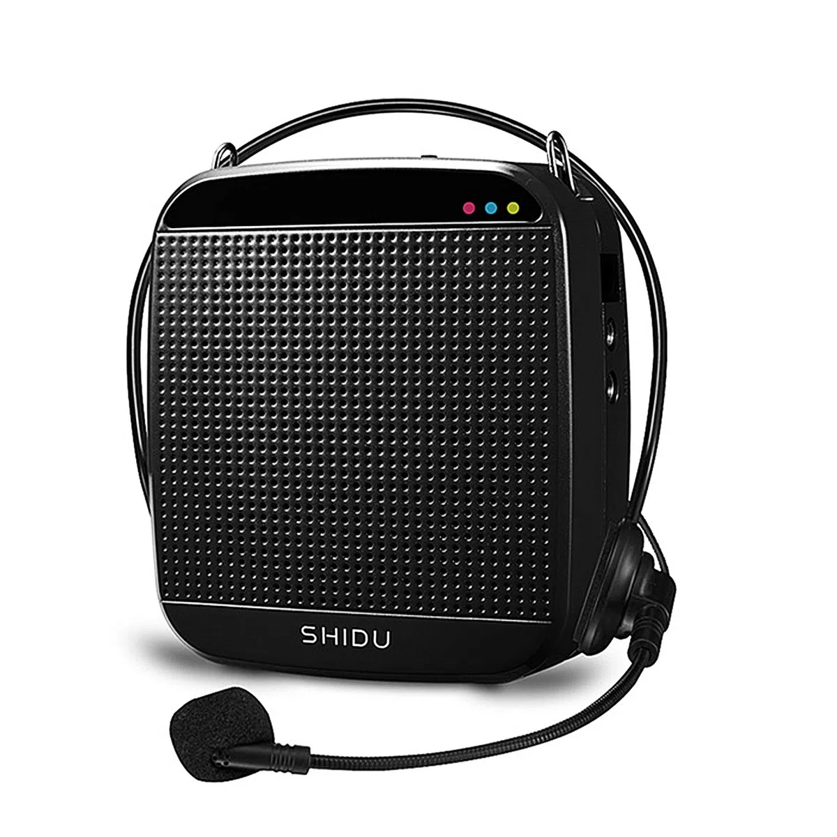 Amplificatore vocale portatile 15W, SHIDU Amplificatore vocale Mini con cuffia microfono cablata Ricaricabile Microfono e sistema altoparlante PA per insegnanti, Canto, Aula, Guida turistica, Yoga