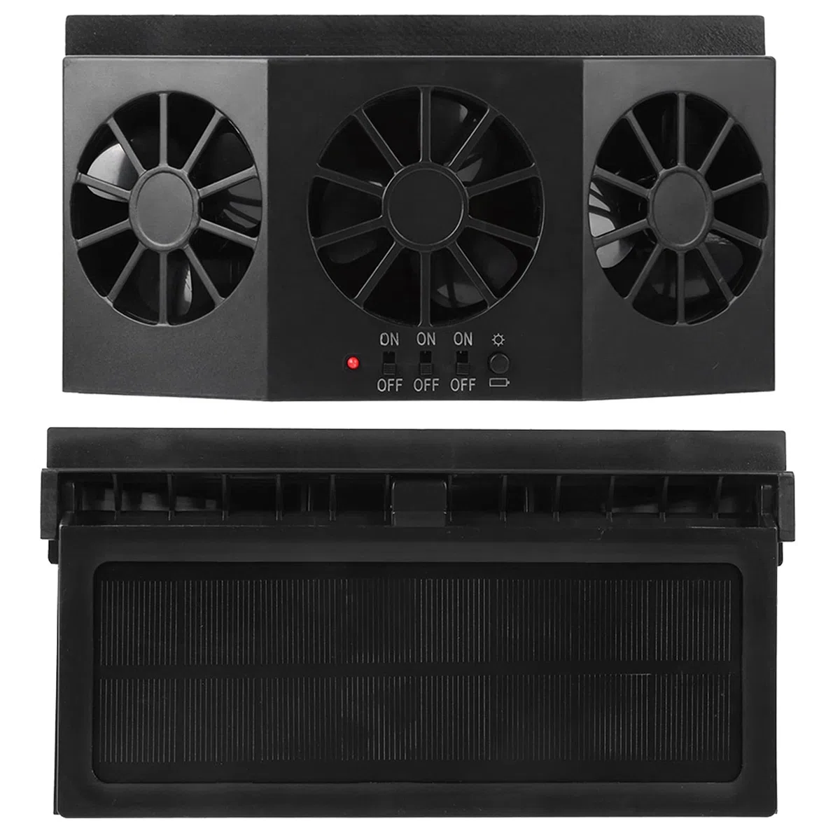 Denash Ventola di Raffreddamento per Auto Portatile, Ventola Solare per Auto, Ventilatore per Auto, per Ventilatore per Auto