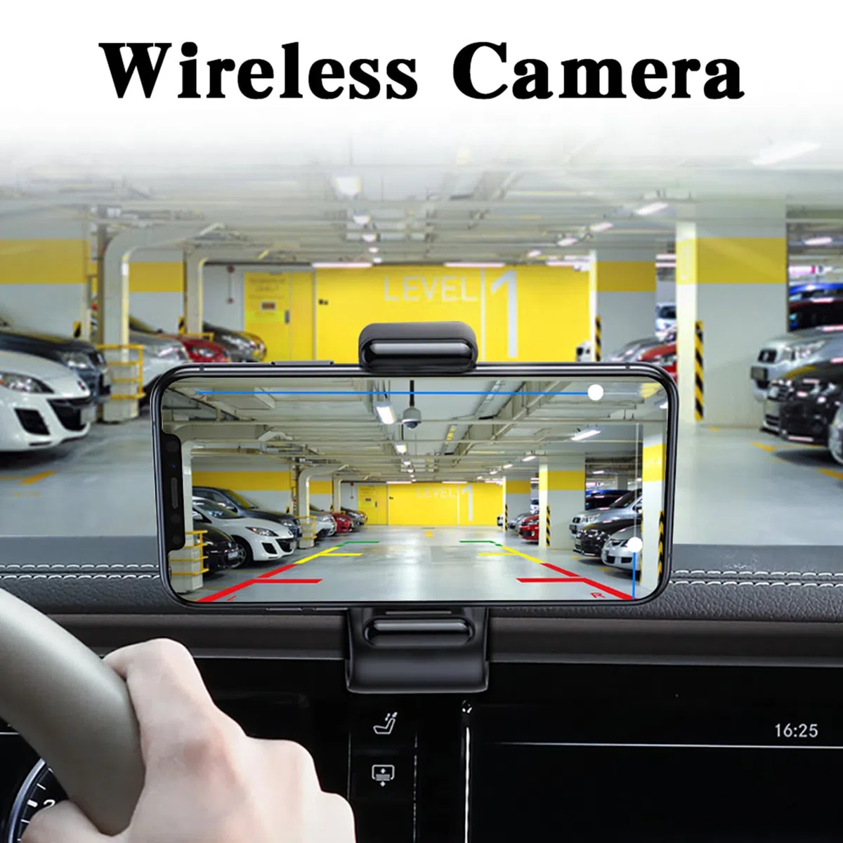 Telecamera di retromarcia WiFi 5V USB/12V HD WiFi 5 Telecamera per Visione Notturna Tachigrafo Impermeabile Compatibile con Android iOS per Moto Auto Camper Van