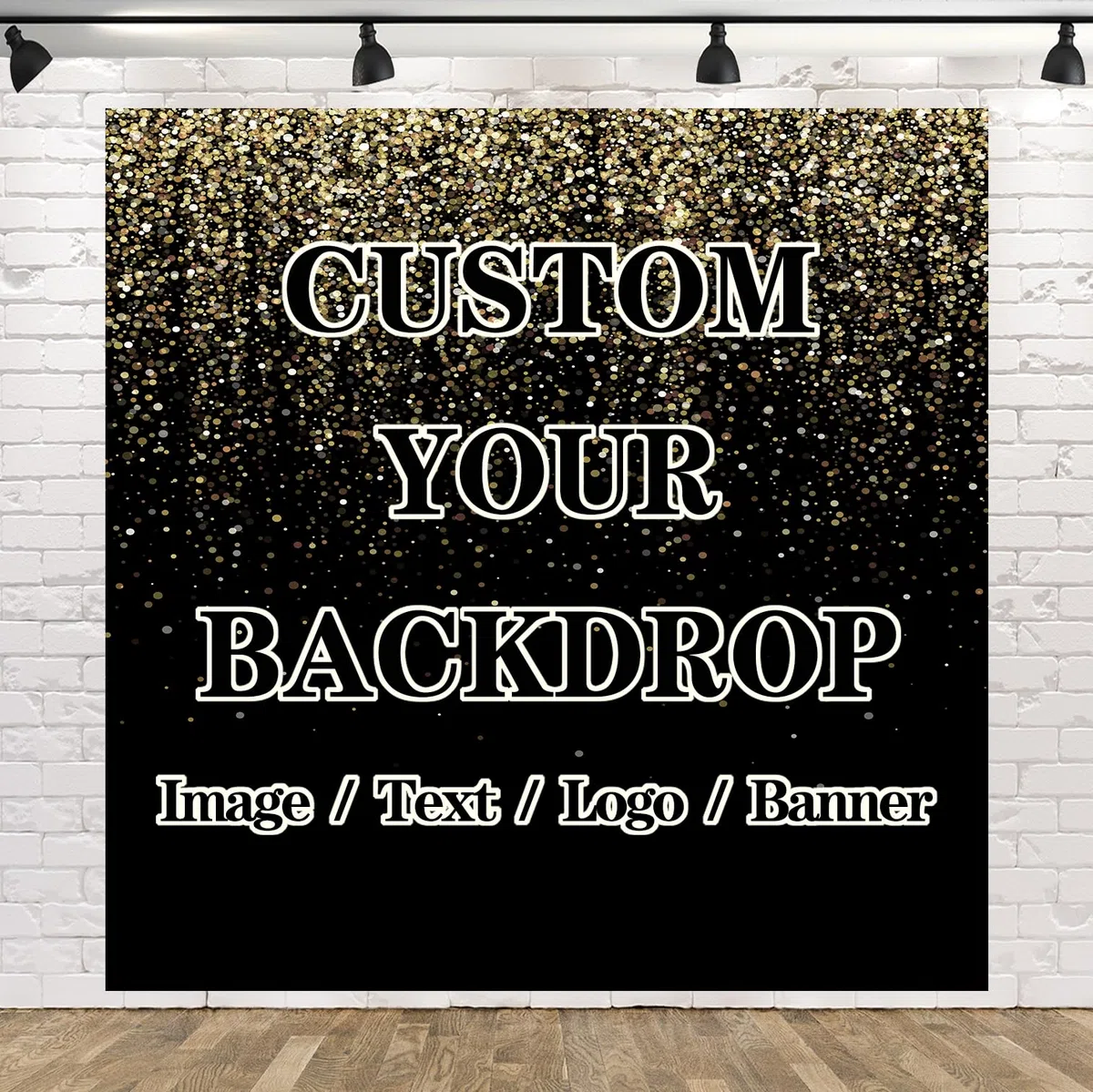 BELECO 3x2.5m Sfondo in tessuto personalizzato, banner con foto, logo e testo su misura, tenda di sfondo per compleanno, matrimonio, feste e fotografia