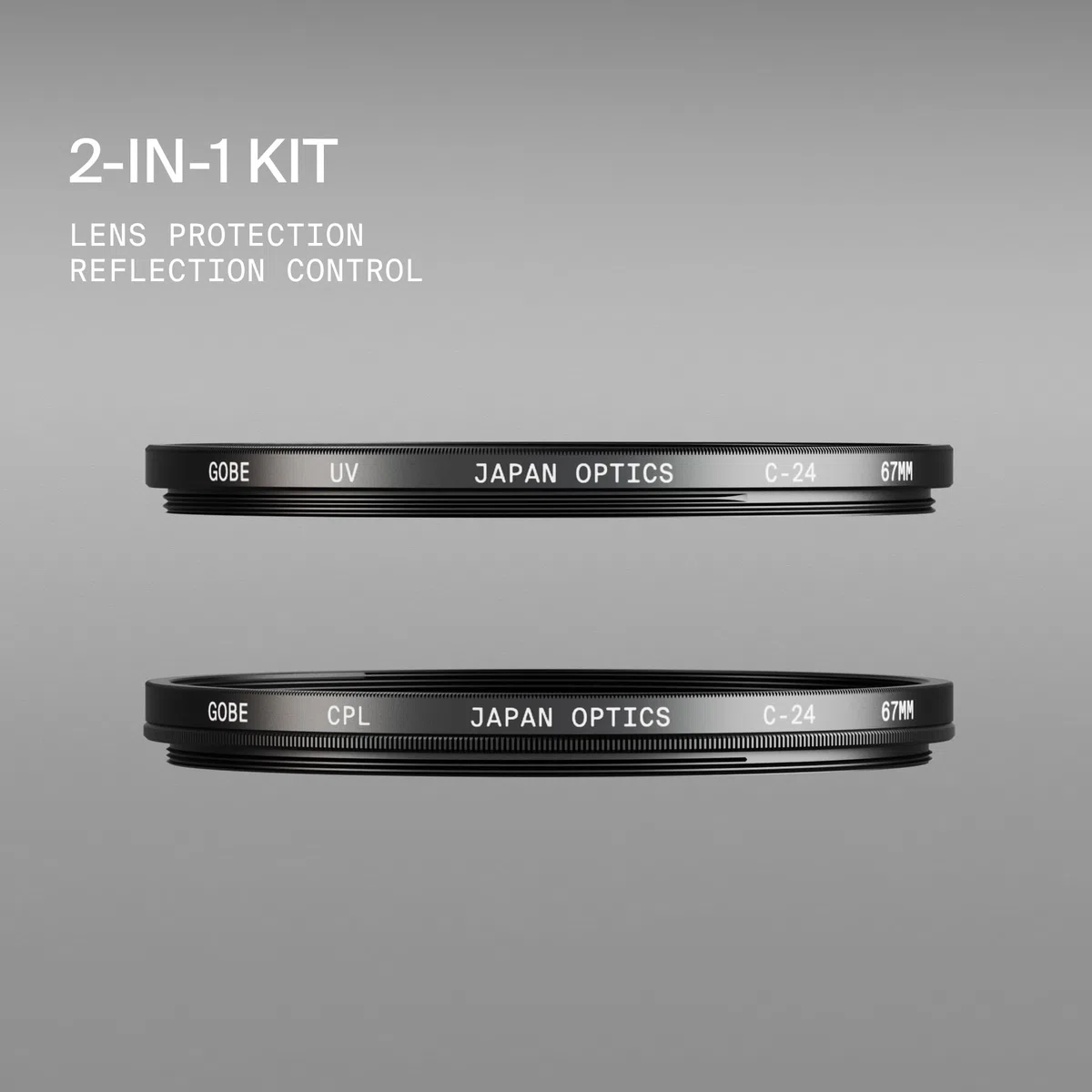 Gobe - Kit filtro UV + filtro polarizzatore circolare (CPL) per obiettivi 82 mm (1Peak)