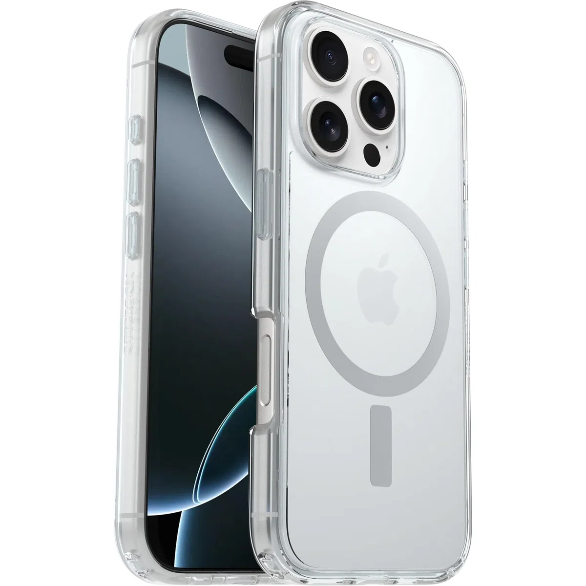 OtterBox Cover per iPhone 16 PRO Symmetry Seires Clear MagSafe, Resistente a Shock e Cadute Fino; Sottile, Testata 3X Norme Mil-Std 810G, Trasparente, Senza Retail Package