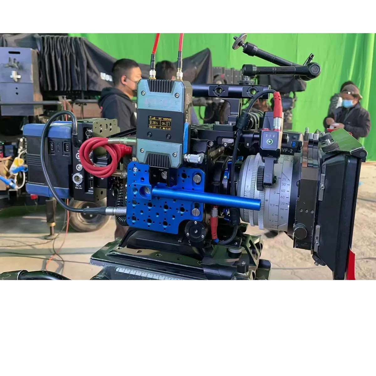 HangTon Tubo da 15 mm per fotocamera Sony ARRI RED Wireless Follow Focus Lens Motor Shoulder Rail accessorio di montaggio con filettatura da 3/8", lunghezza 15 cm (blu)