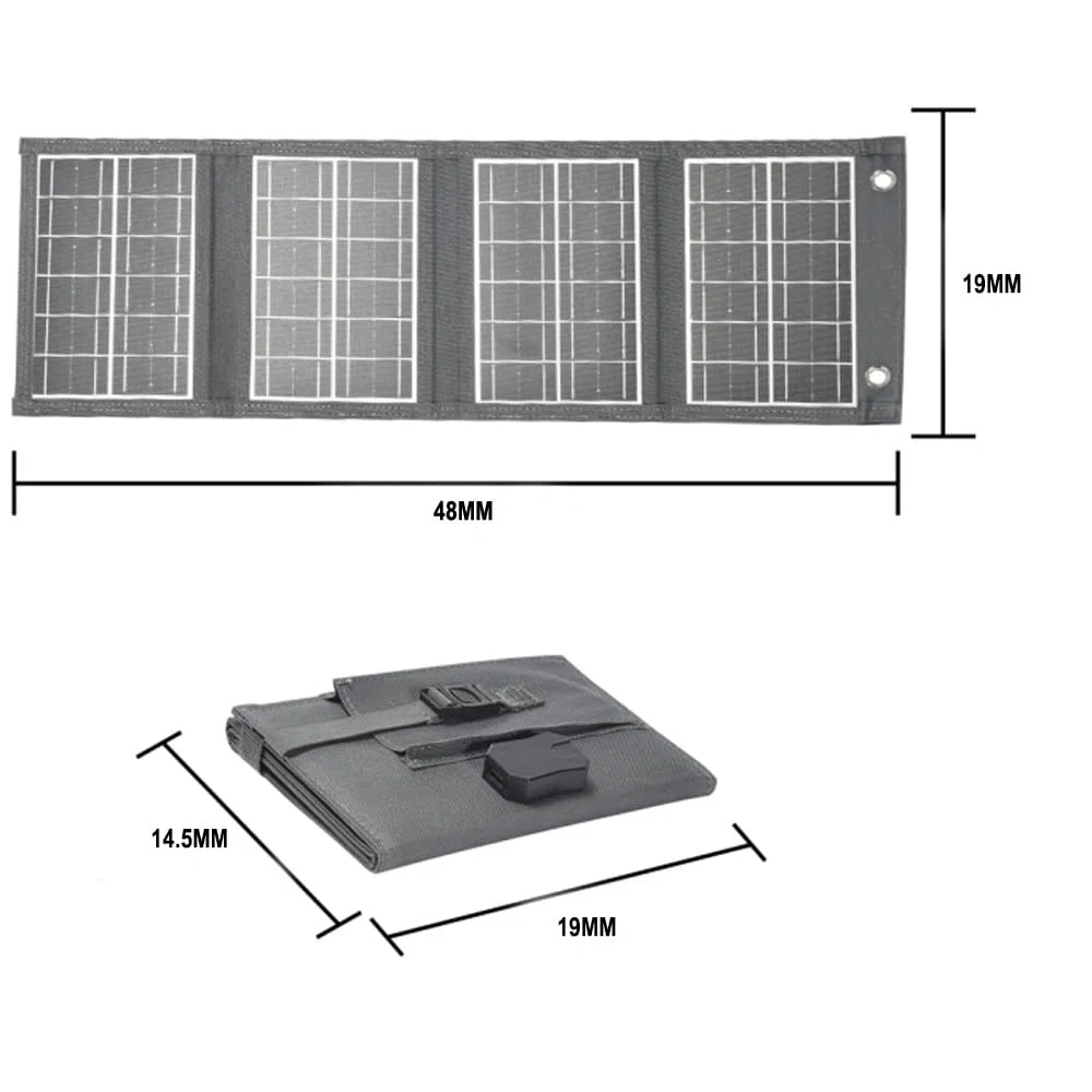 Pannello solare portatile da 30W, caricatore pieghevole per con USB-A, impermeabile IP67, pannello solare monocristallino, per campeggio