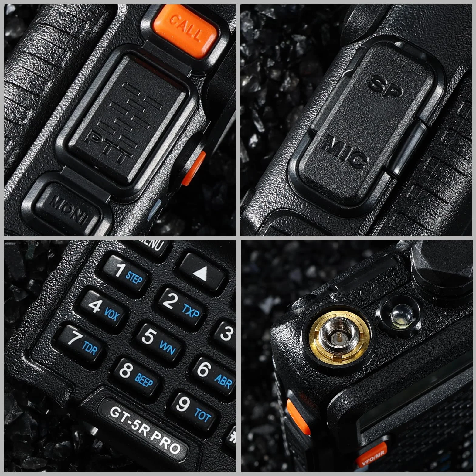 BAOFENG GT-5R Pro Walkie Talkie, radio dual band UHF VHF 144-146/430-440MHz, ampia portata, 128 canali, batteria 1800 mAh, cuffie per adulti, supportato da Chirp