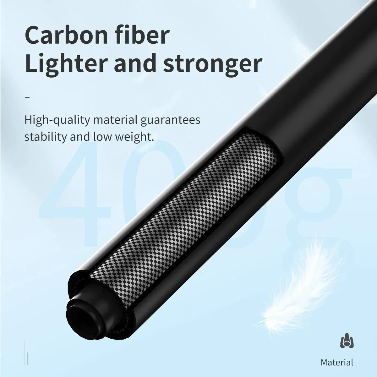 TELESIN 300cm Invisible Selfie Stick, Monopiede Retrattile in Fibra di Carbonio, Bastone Selfie Stick per Go Pro Hero 13 12 11 10 9 8 DJI Osmo 360 Action 5 Pro 4 3 Insta360 X5 X4 X3, ecc