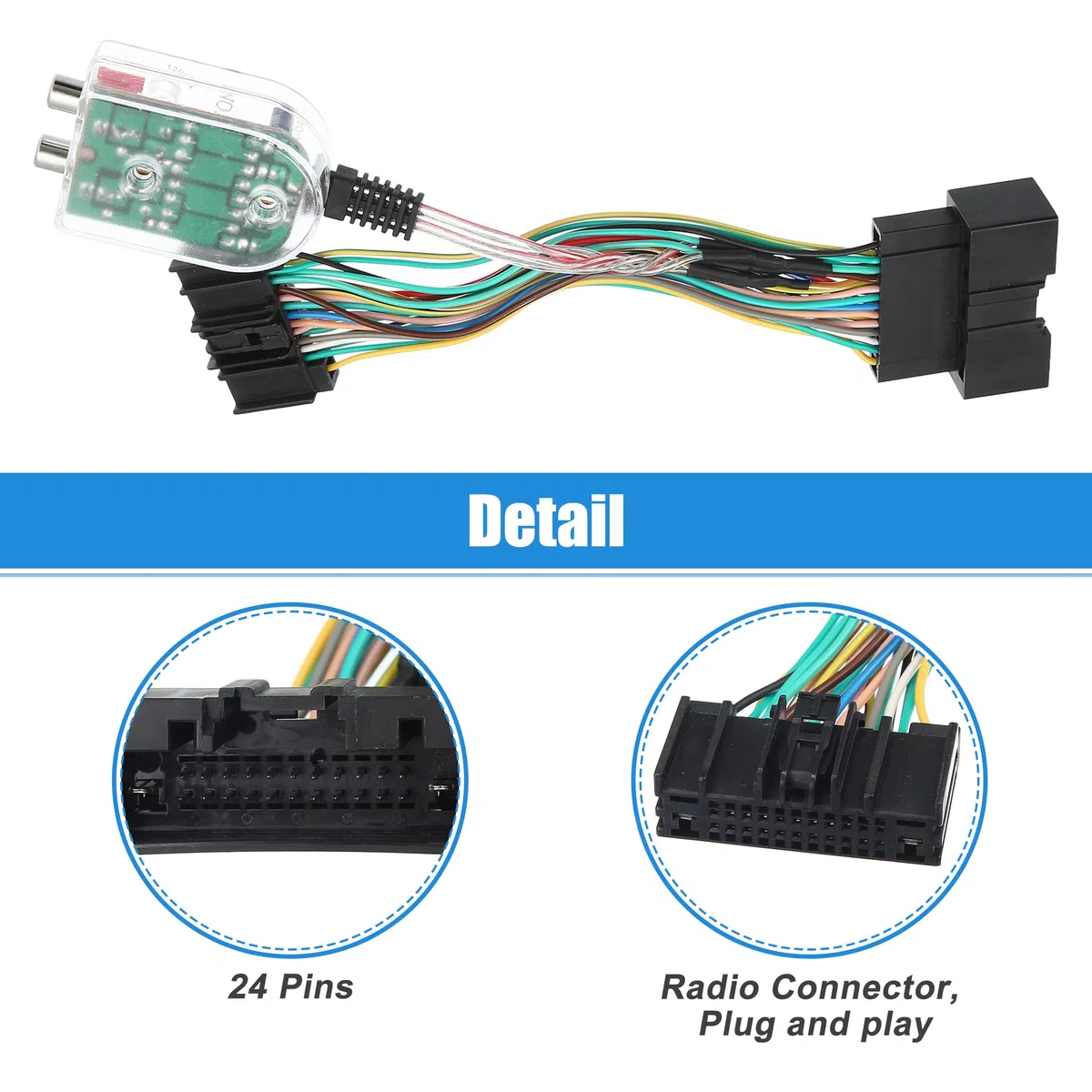 A ABSOPRO 1 Set Aggiunta Subwoofer Amplificatore Collegamento Diretto Cablaggio per Ford 70-5524