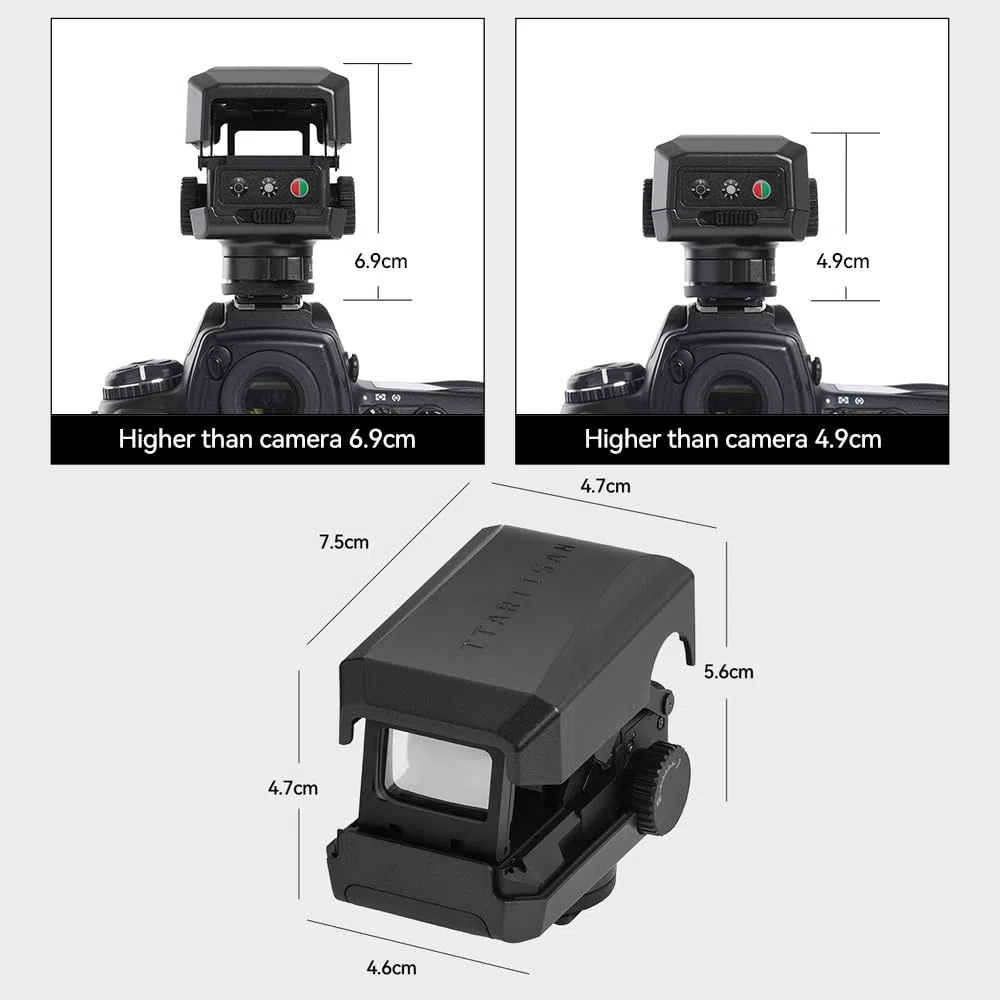 TTARTISAN Telecamera Dot Sight per teleobiettivo Fotografia Peso leggero con Cold Shoe Mount (senza batteria CR2032)