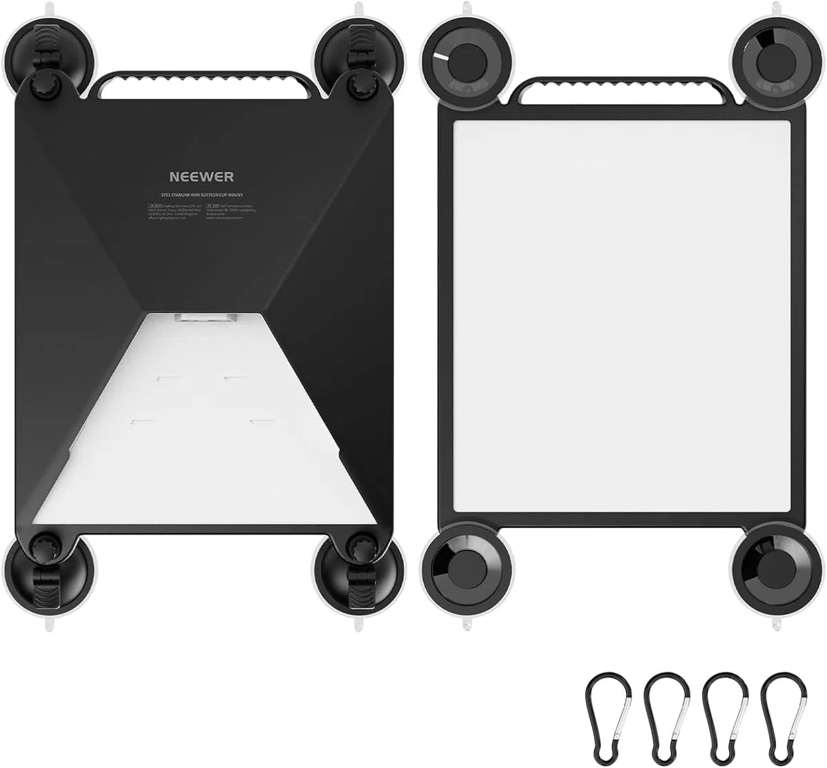 NEEWER Supporto Ventosa per Auto Compatibile con Starlink Mini, Kit Supporto Satellitare 2in1 e Custodia Protettiva con Potenti Ventose per Finestrini, Tettucci Auto, RV, Barche e Viaggi Strada, ST91