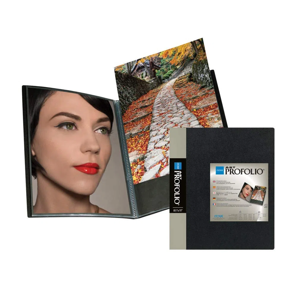 Itoya Art Profolio - Cartellina portfolio, 12,7 x 17,8 cm, 24 buste per esporre 48 pagine