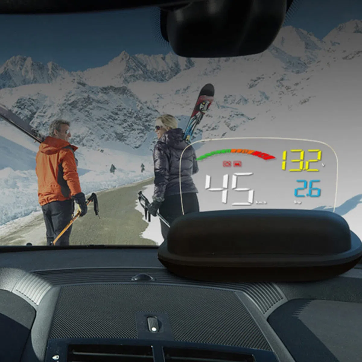 Head Up Display Display Head Up per Auto Abs Pc Display Head Up a Grande Schermo Adatto per Obd e Gps Dual System Car Head Up Display)11V 18V)