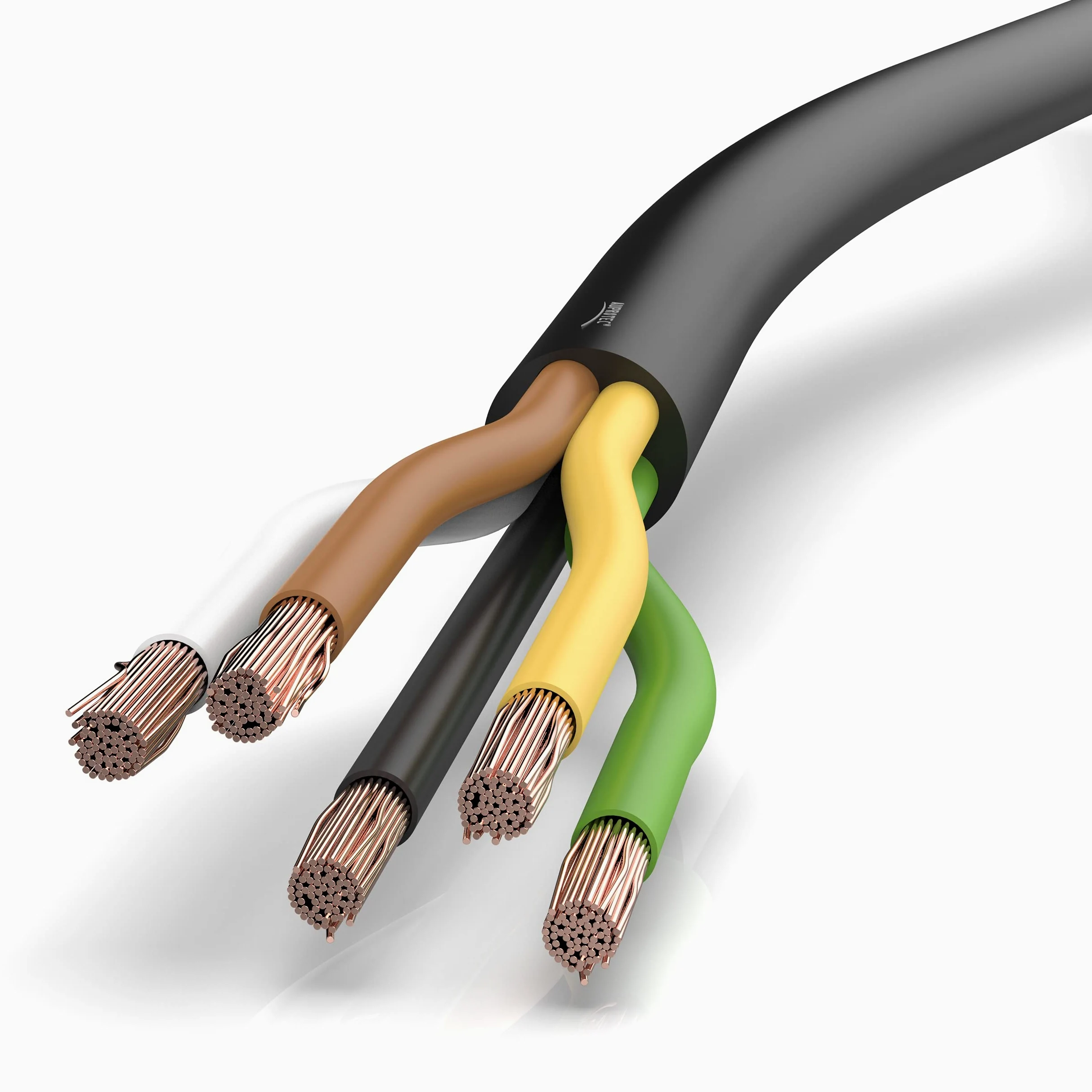 AUPROTEC Cavo elettrico multipolare per automobile/rimorchio 5m, 10m, 20m o 50m selezione: 10m metri, 5 poli 5 x 1.5 mm² cavo tondo