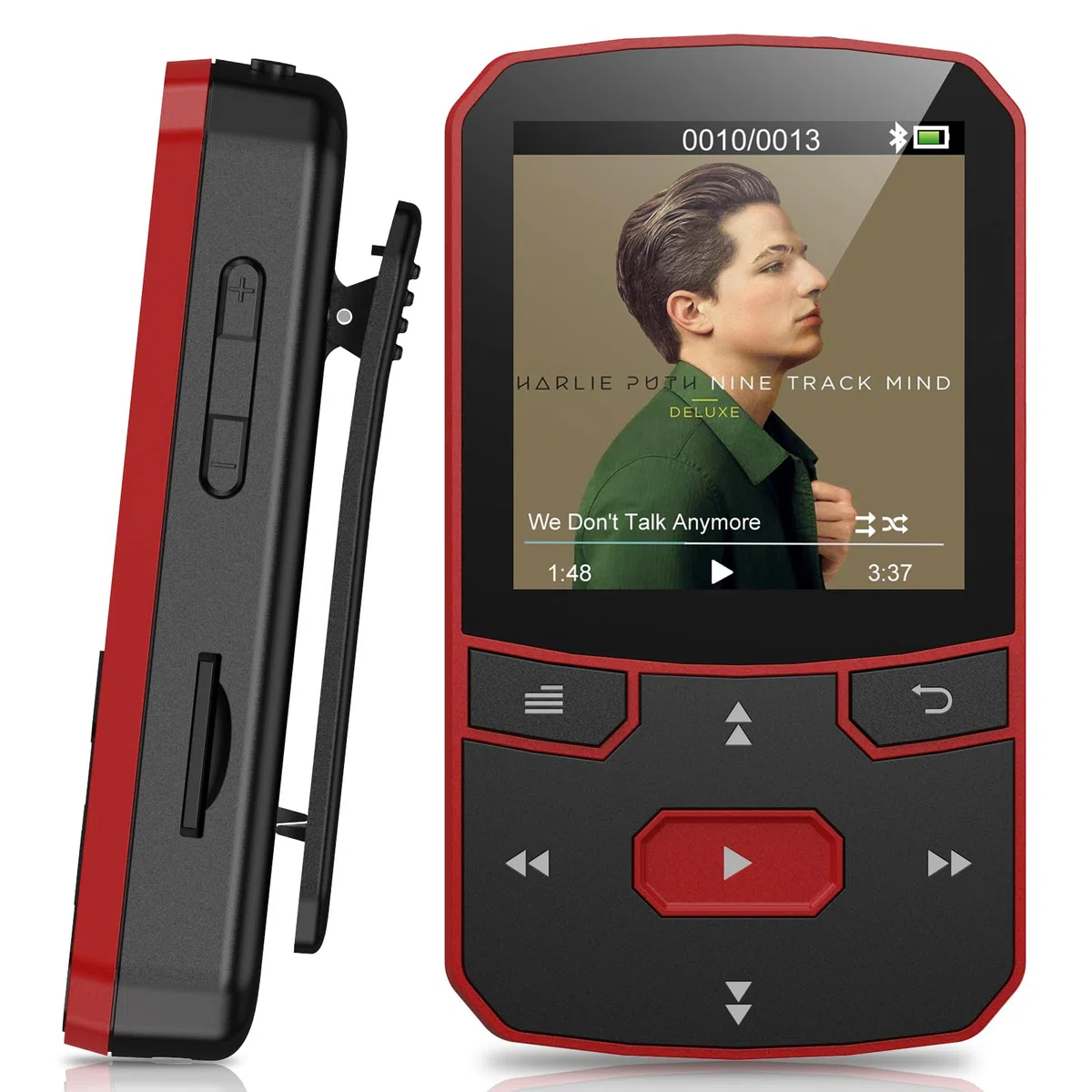 Lettore MP3 64GB Bluetooth 5.3, Mini Portatile da 29g con Funzione Resume, Riproduttore Musicale Sportivo con Clip e Pulsanti Fisici, Radio FM, Dittafono, Espandibile fino a 128GB