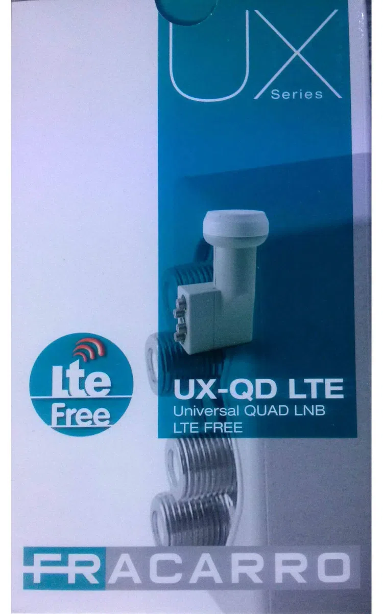 LNB ILLUMINATORE OCCHIO PARABOLA 4 USCITE FULL HD SKY UX-QD FRACARRO lte free