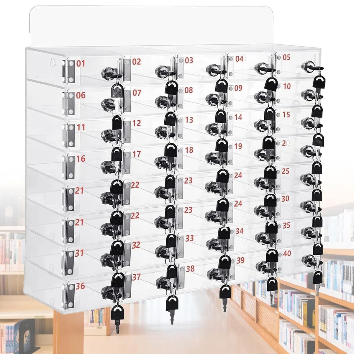 Caja de Almacenamiento para teléfonos móviles Soporte acrílico para teléfonos móviles Caja de Almacenamiento de Escritorio la acrílica para teléfonos móviles - nizador de Pared