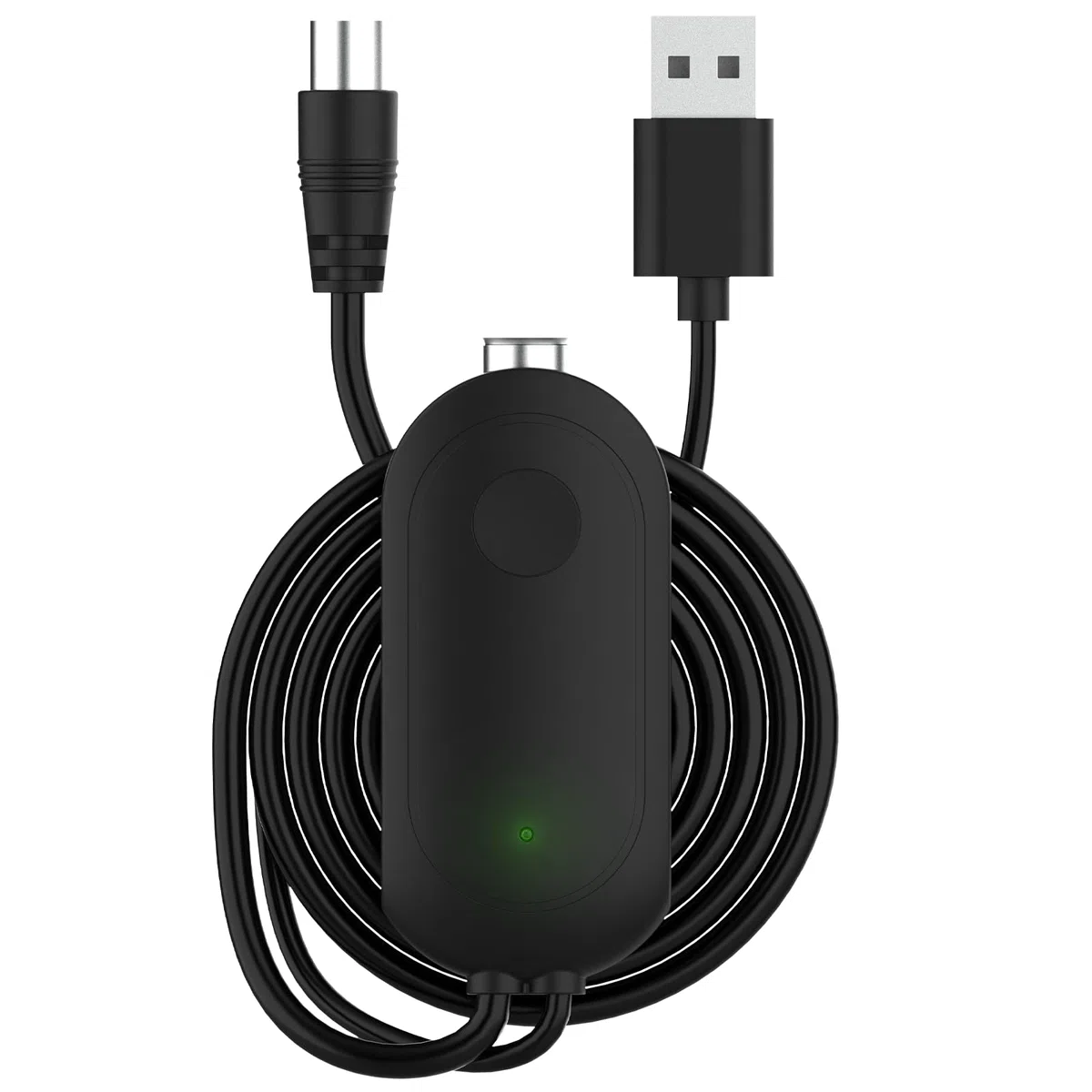 Amplificatore per Antenna TV HD – Potenziatore di Segnale Digitale da 24dB, Elimina l'Effetto Pixel, Migliora la Qualità delle Immagini su Smart TV, Supporta VHF/UHF (Nero)