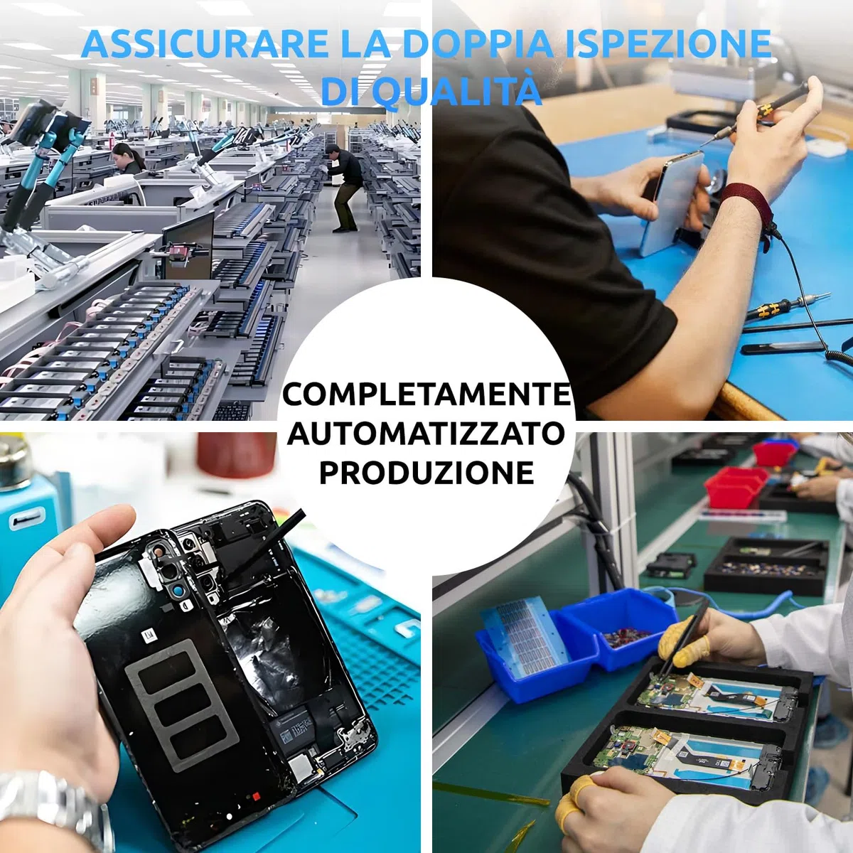 Scocca Vetro Posteriore Sostituzione per Huawei P30 PRO Originale Coperchio Copribatteria con Vetro Fotocamera+Ricambio Kit(Nero)