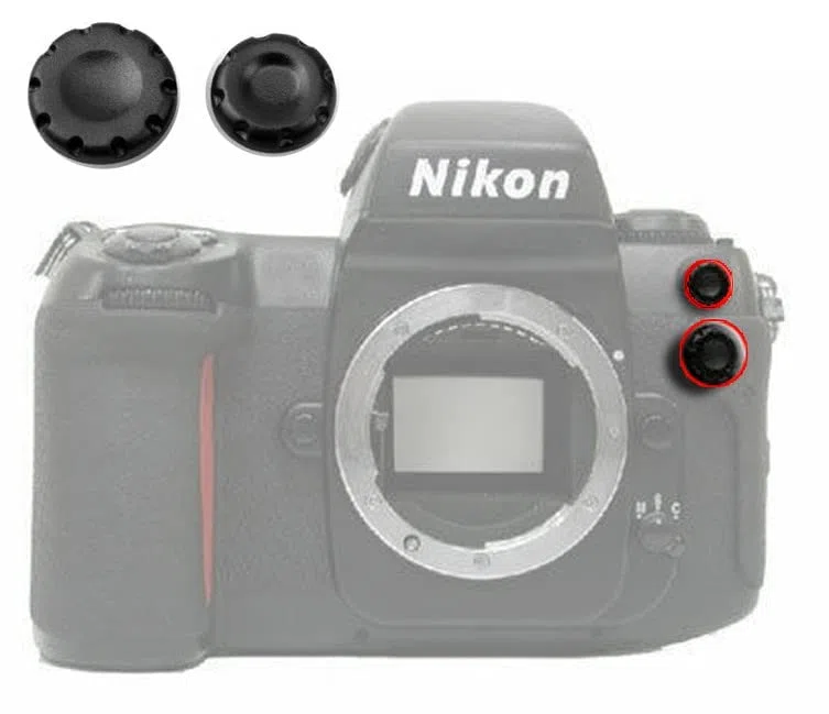 KIT TAPPI 10-PIN compatibile con NIKON AI set coppia tappo 10 pin 10-pin pc sincro flash telecomando scatto remoto mc-30 cap cover sync terminal mc30 remote control D2 D300 D300S D200 D800E D700