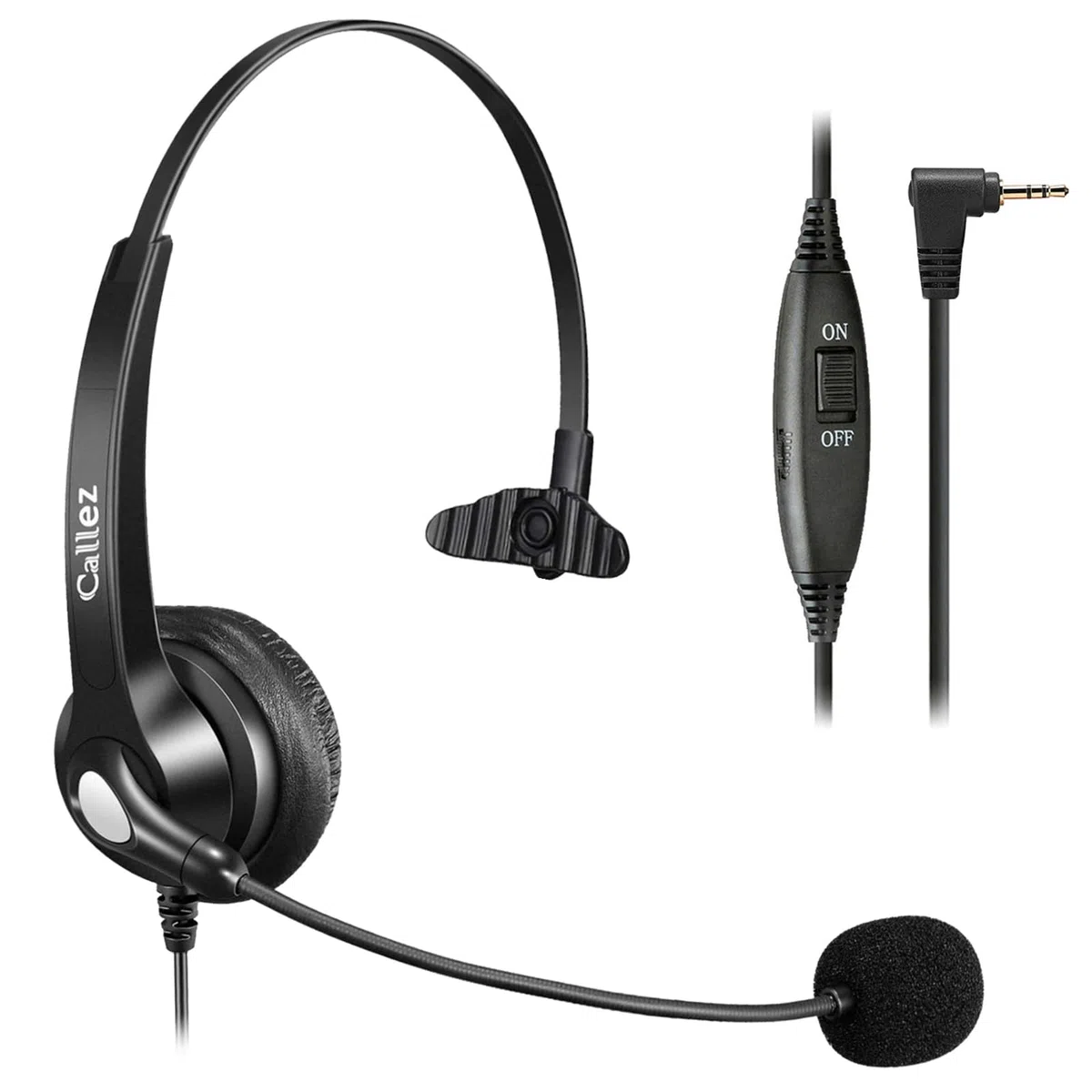 Cuffie telefoniche fisse senza fili con microfono Cancelling, 2,5 mm, compatibili con Panasonic Gigaset C430A C530 CL660HX S850 Yealink W52P Cisco Grandstream Polycom DECT telefoni fissi