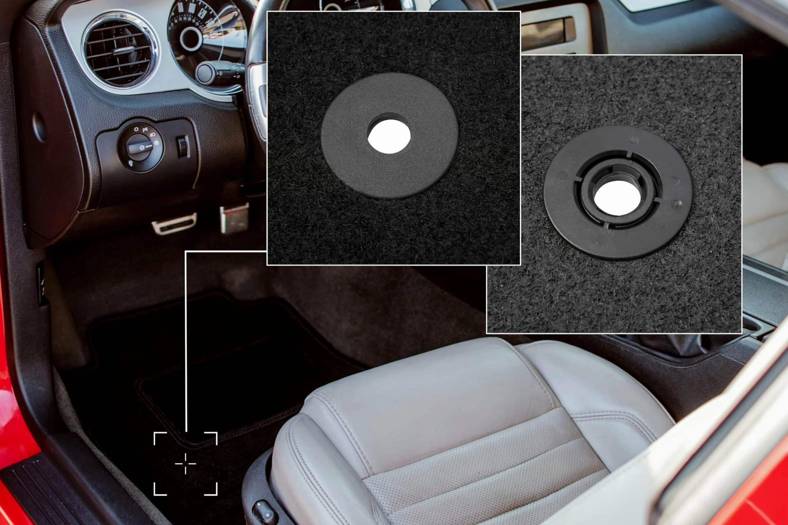 Tappetini auto in velluto su misura, compatibili con Alfa Romeo Stelvio 2x4 (2WD) SUV (2016), 2 pezzi in velluto